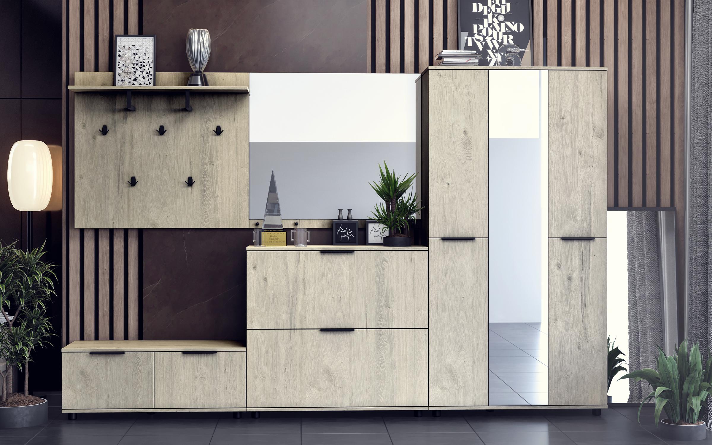 Oglinda Linus M10, stejar alb coastland  3