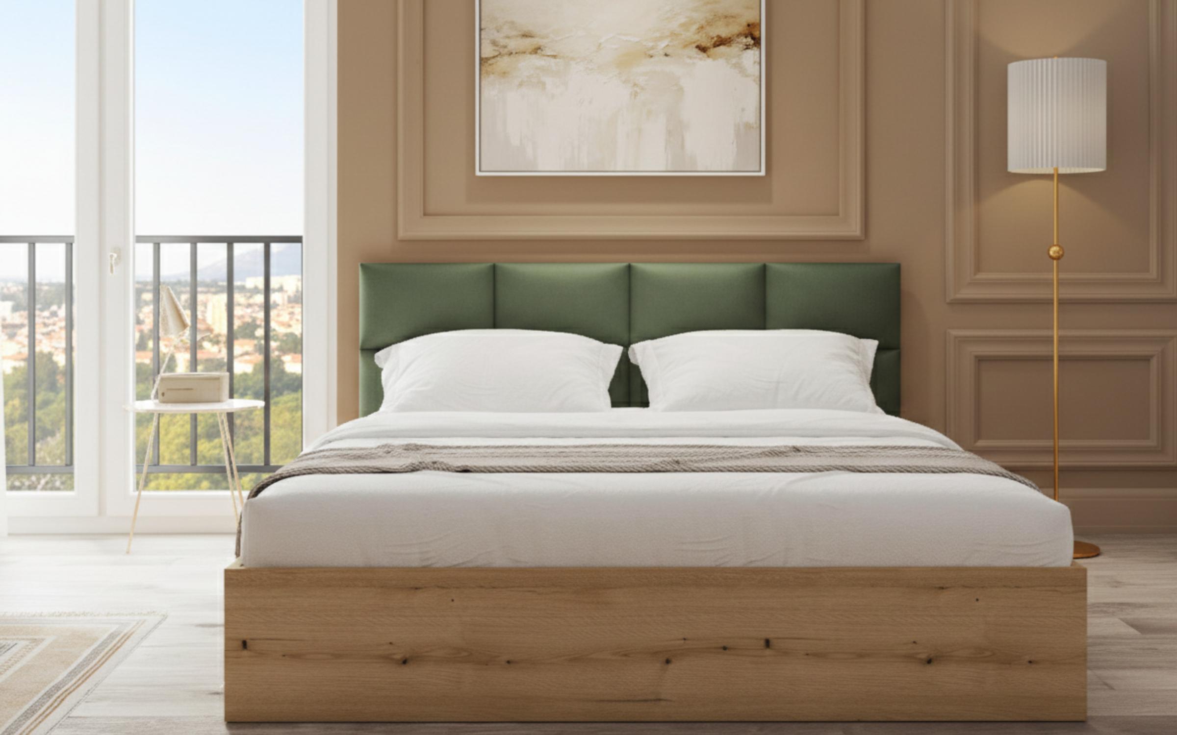 Pat dublu 160/200 Magdalena, stejar evoc + verde  4