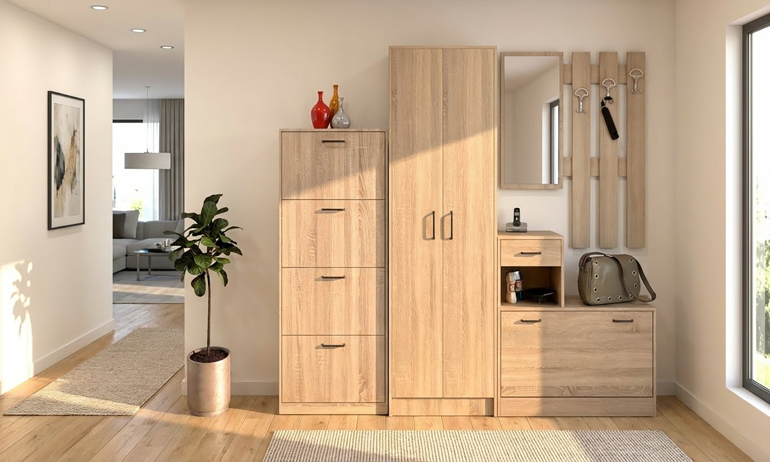 Set Sunset + pantofar Beko 4, stejar sonoma  1