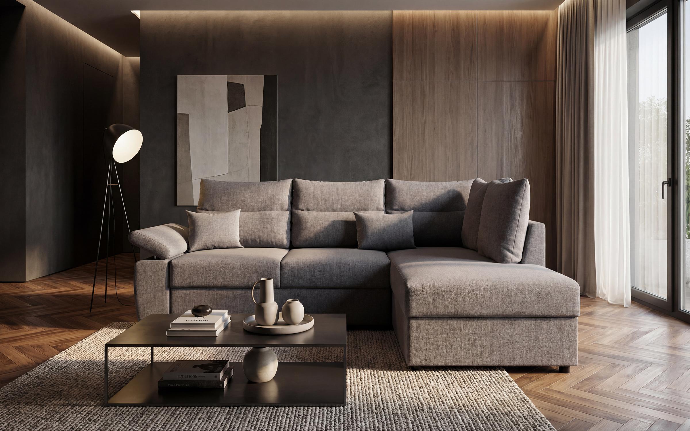 Coltar extensibil Orlean, gri - bej  1