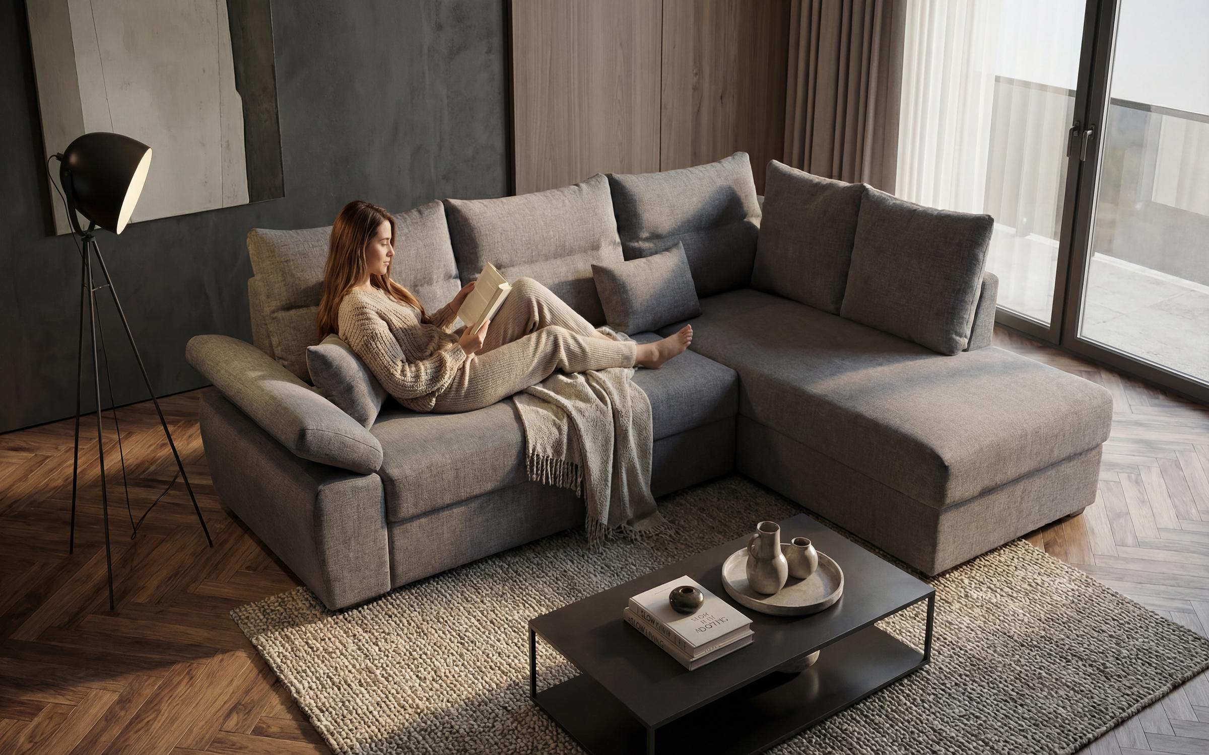 Coltar extensibil Orlean, gri - bej  3