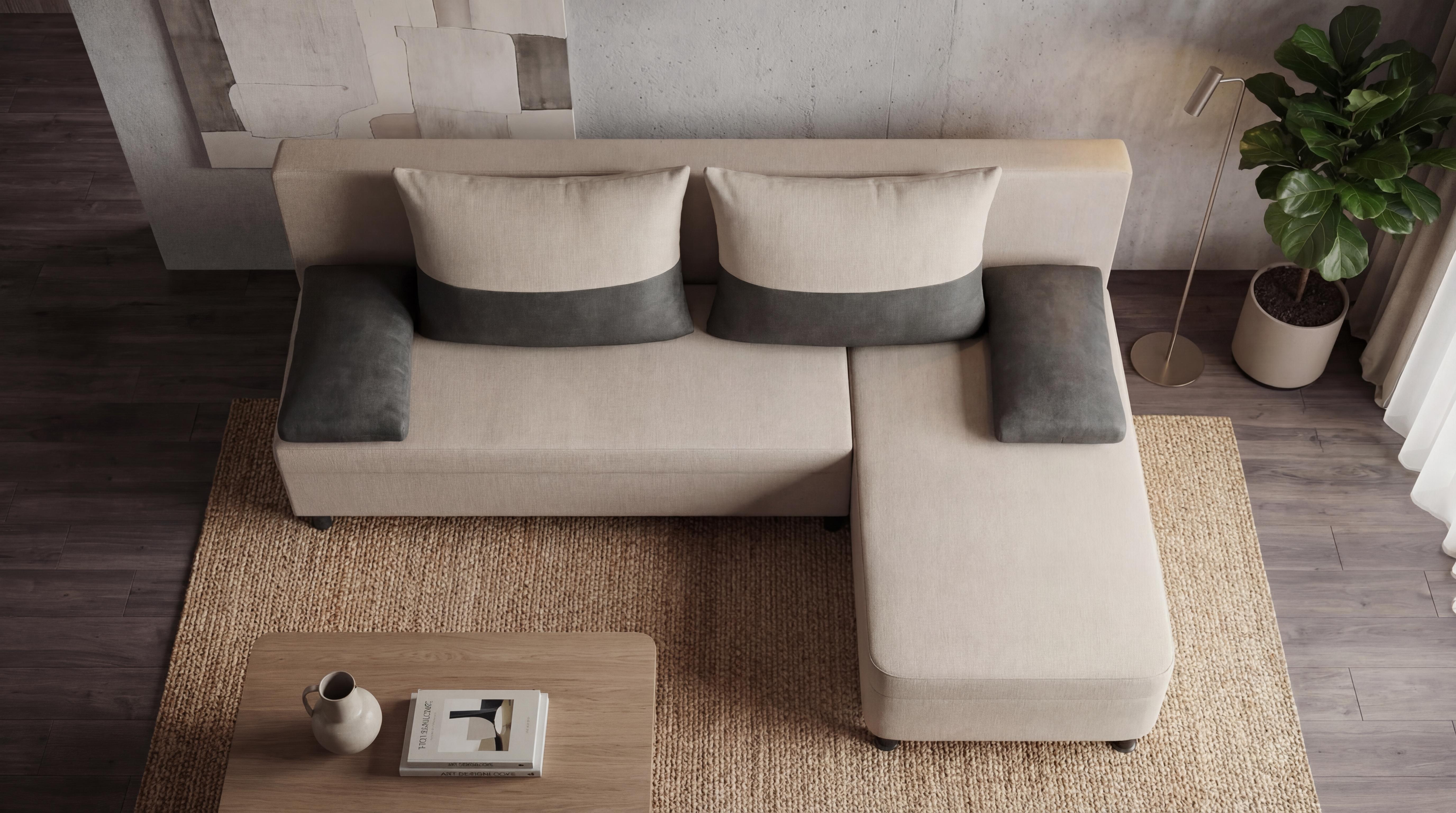 Coltar extensibil Real Prime, bej + antracit  3