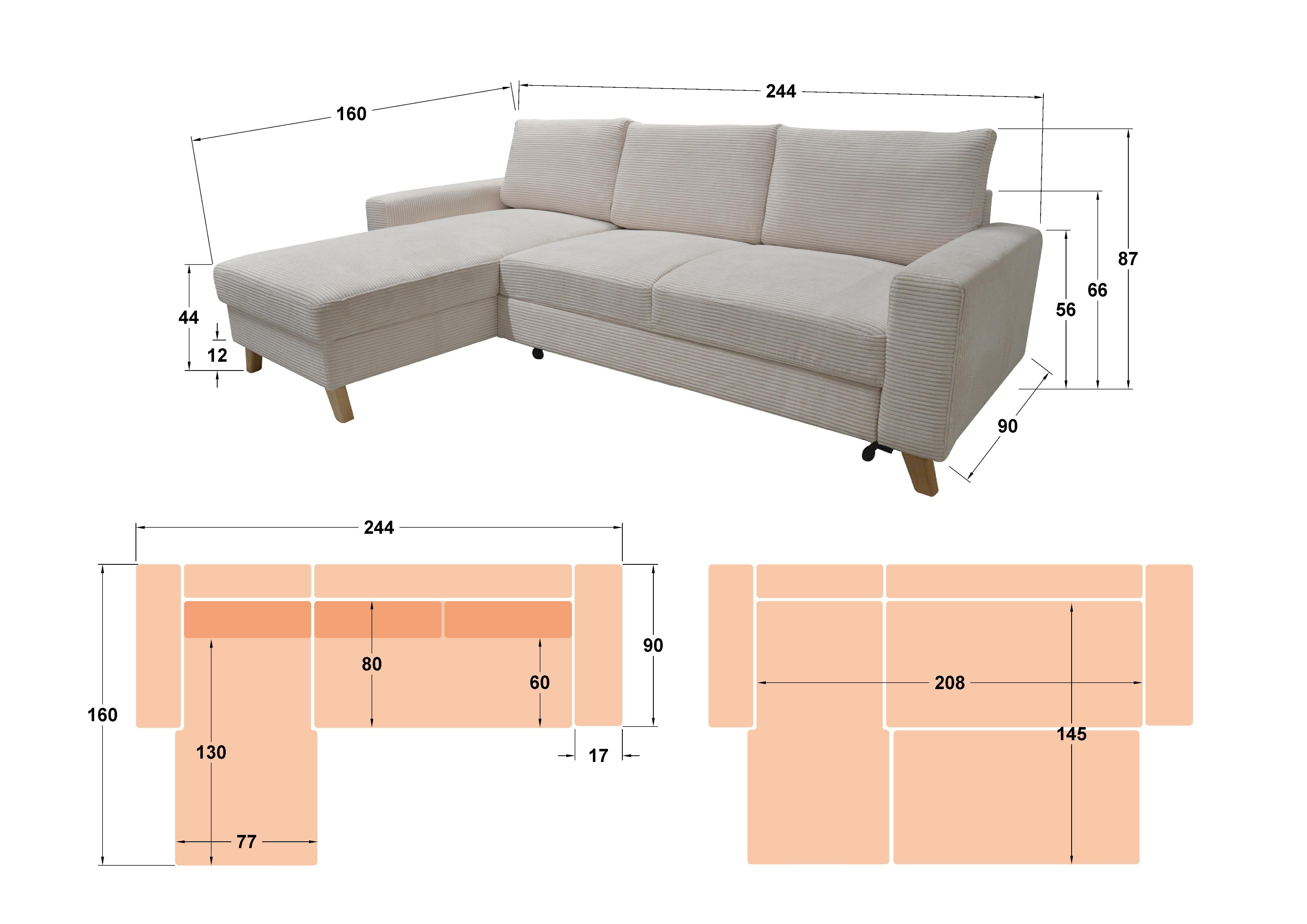 Coltar extensibil Marden, gri inchis  2
