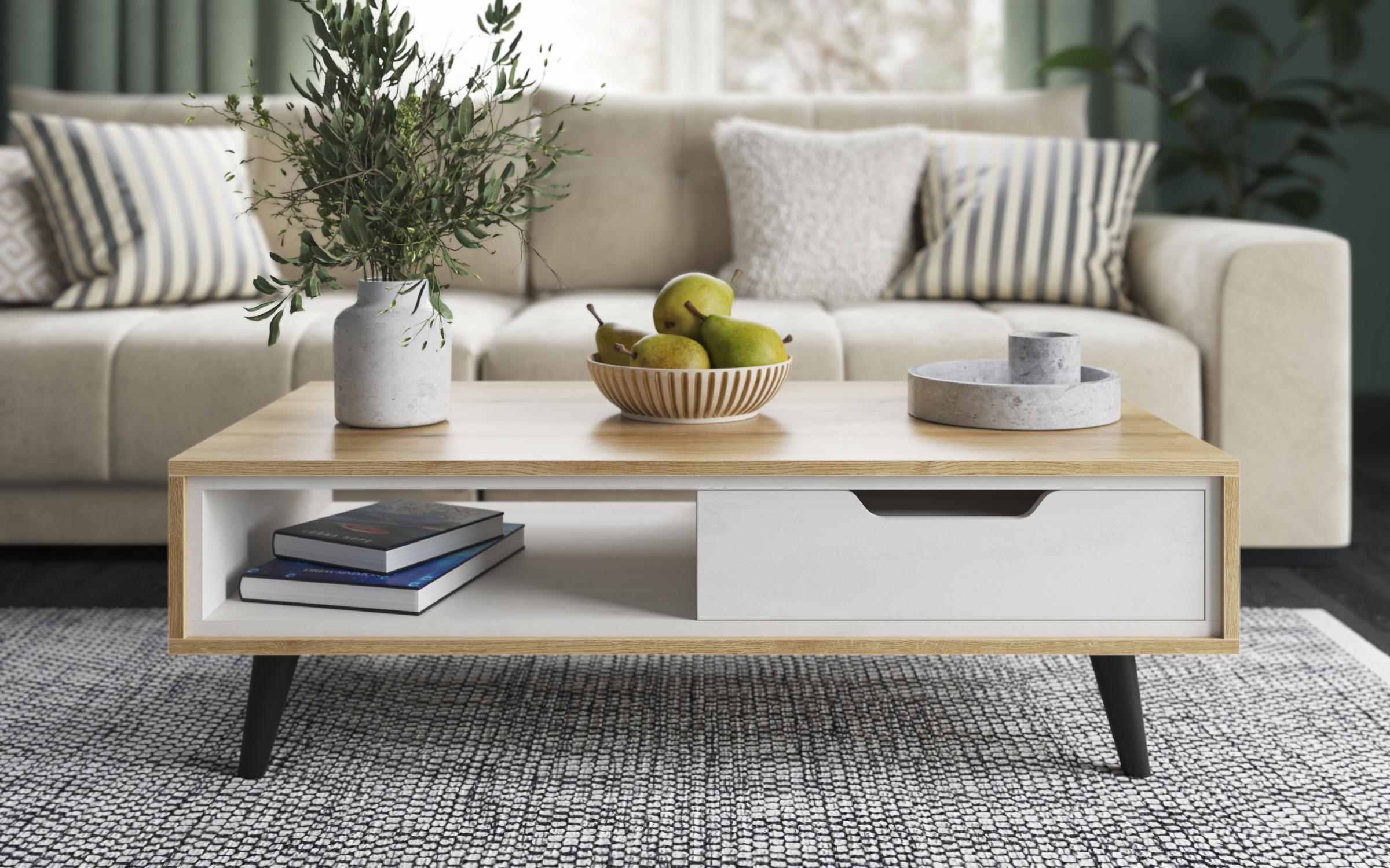 Set living Morano, bej deschis + stejar evoc + Silk  4