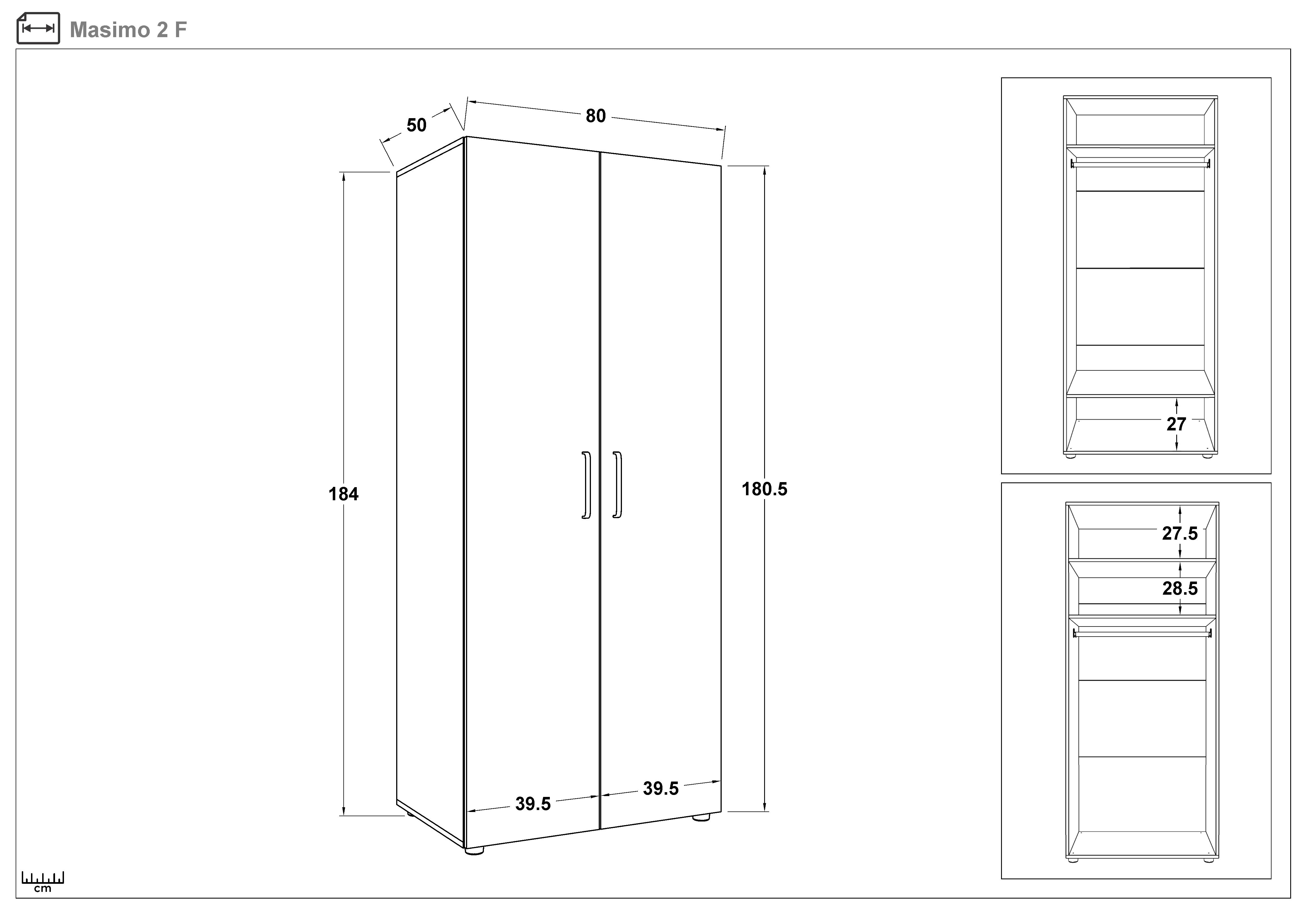 Dulap Masimo 2, stejar sonoma  2