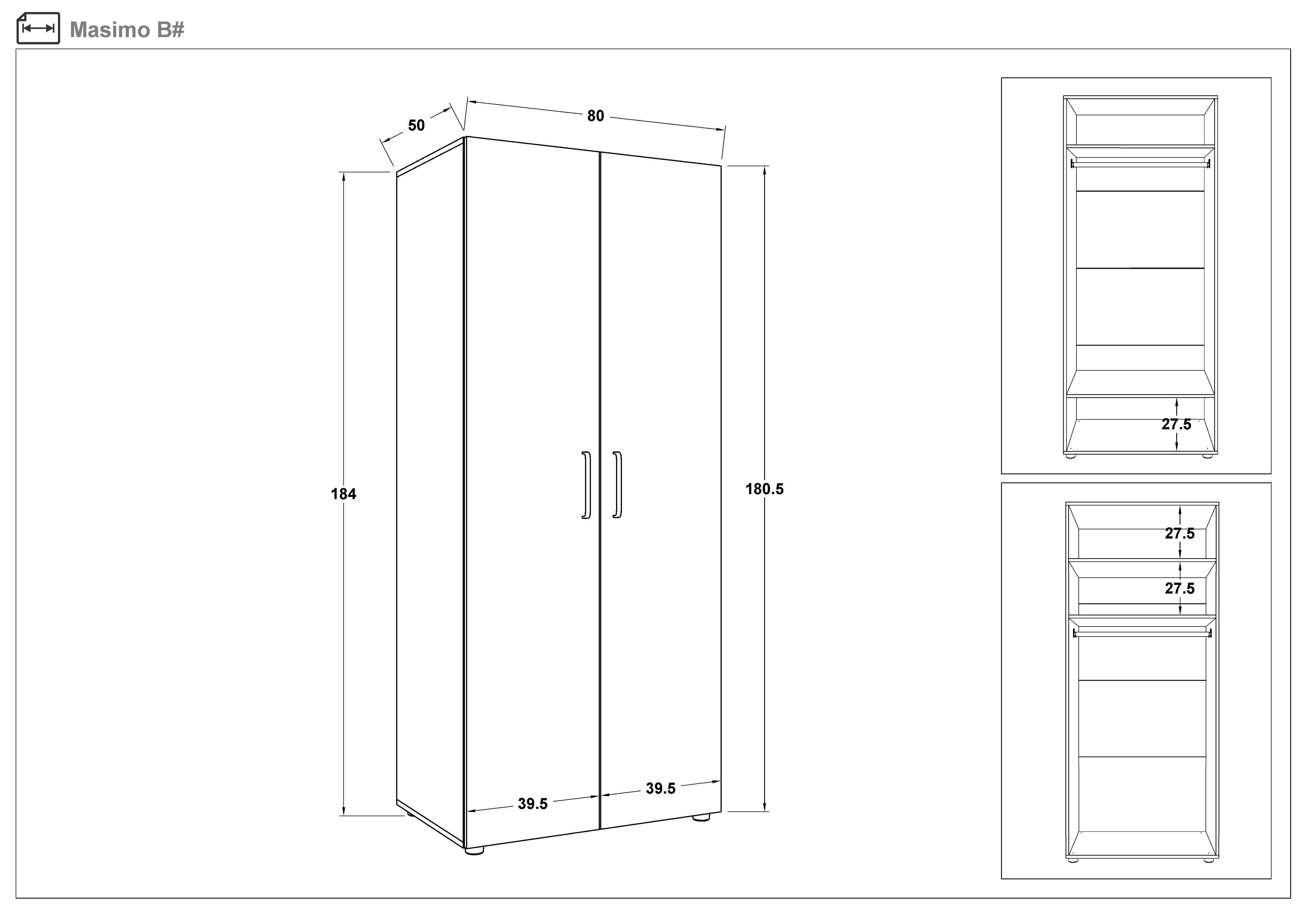 Dulap Masimo, cala fumurie + verde fumuriu  2