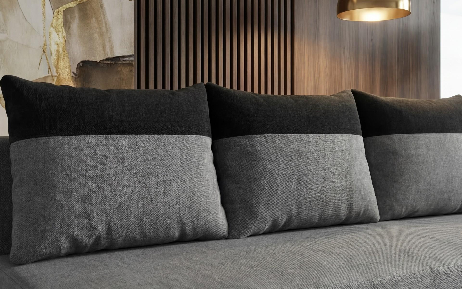 Canapea extensibila Marty, gri inchis + negru  6