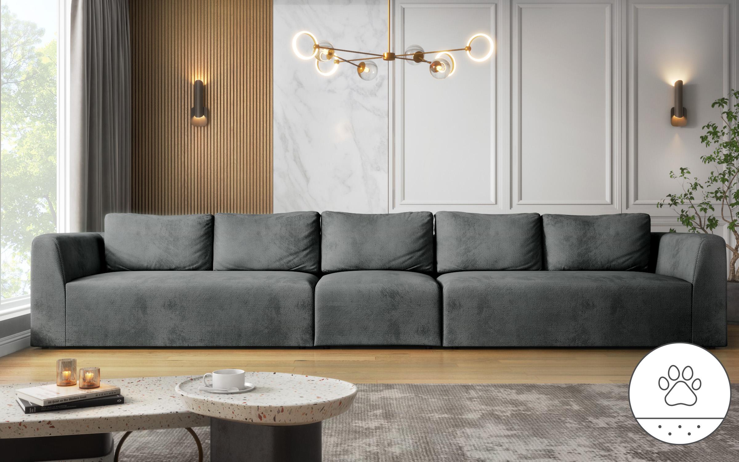 Canapea 2 locuri Alma, gri  7