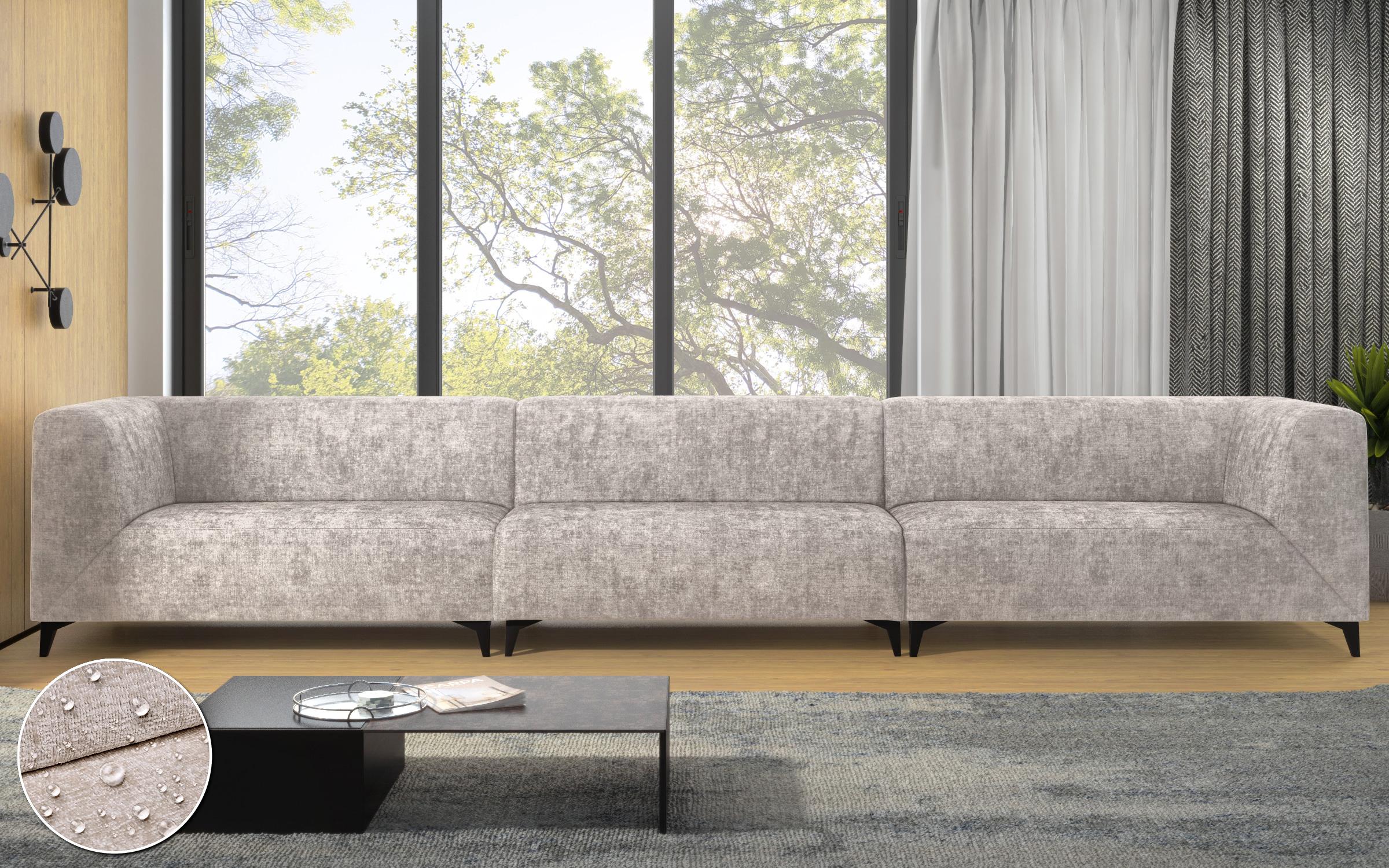 Canapea 2 locuri Aruba, bej deschis  7