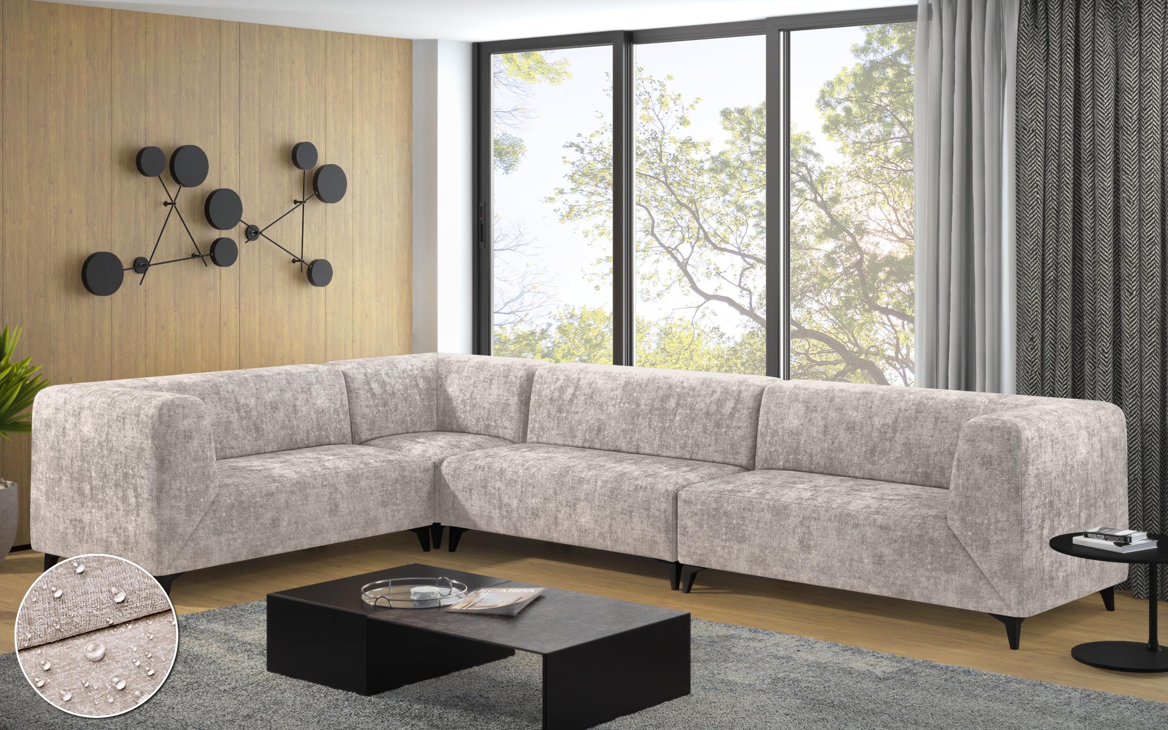 Canapea 2 locuri Aruba, bej deschis  6