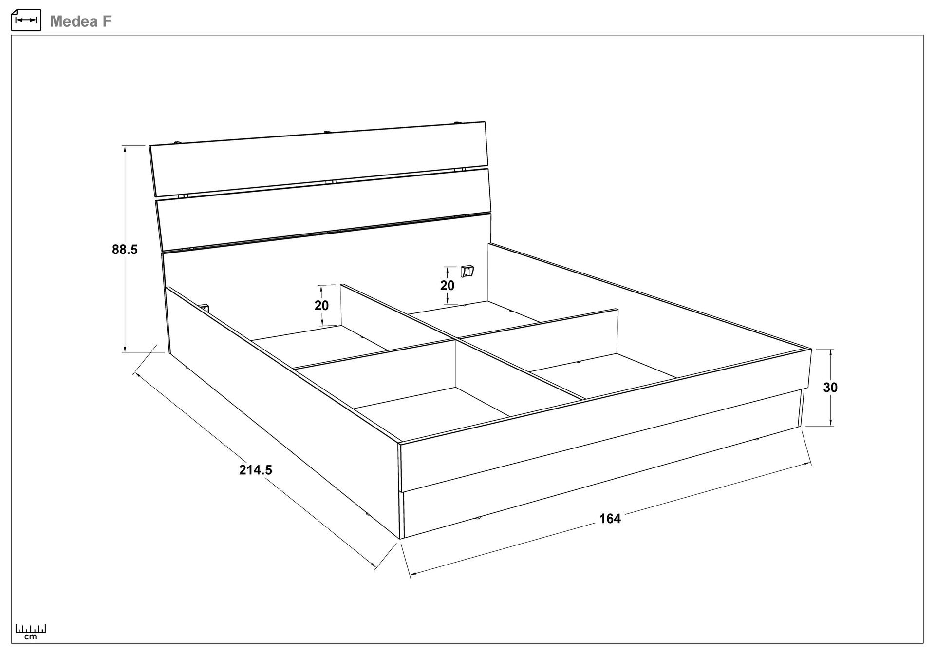 Set dormitor 160/200 Astor, stejar evoc + Magma  5