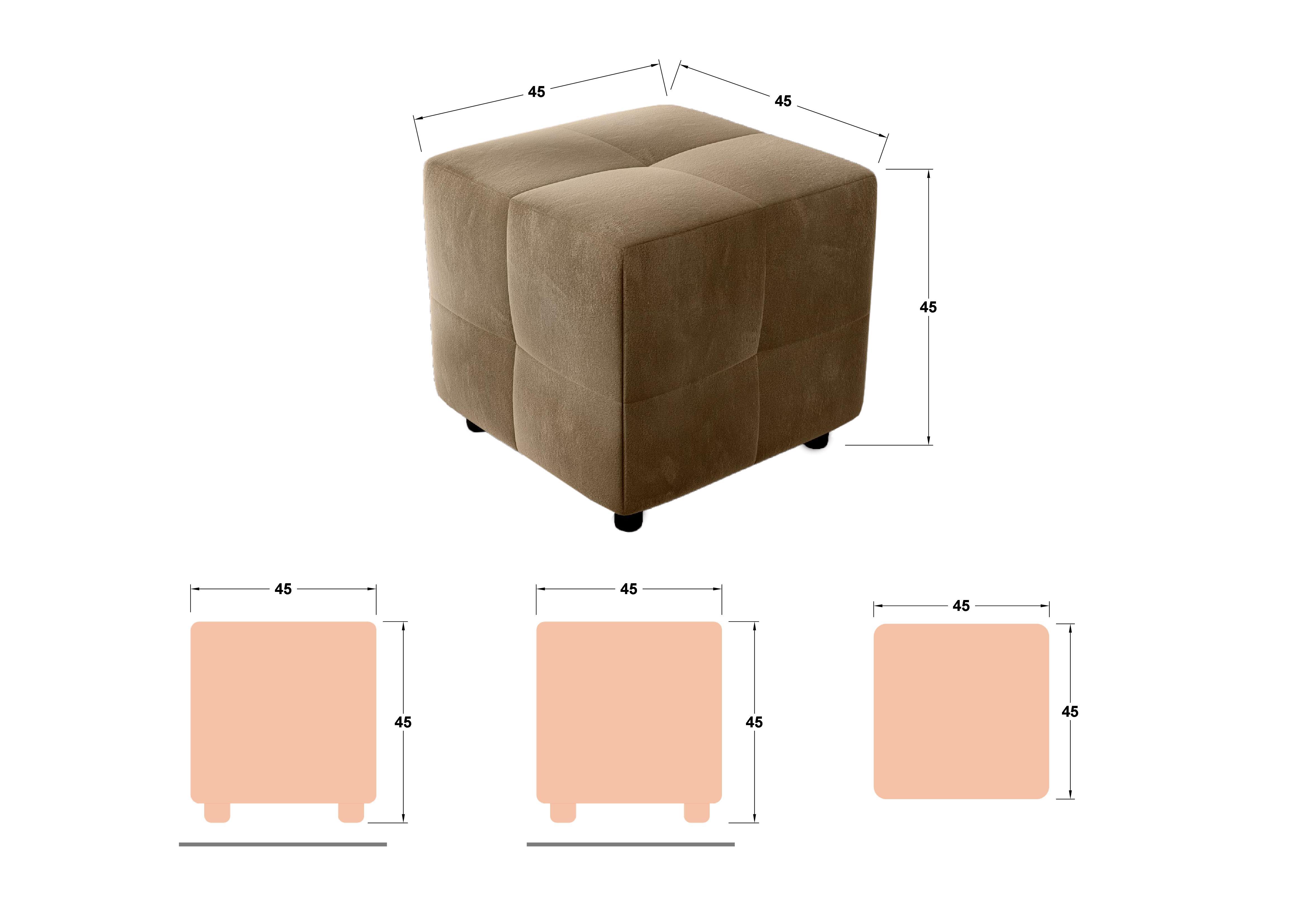 Taburet Melvin, bej inchis  2