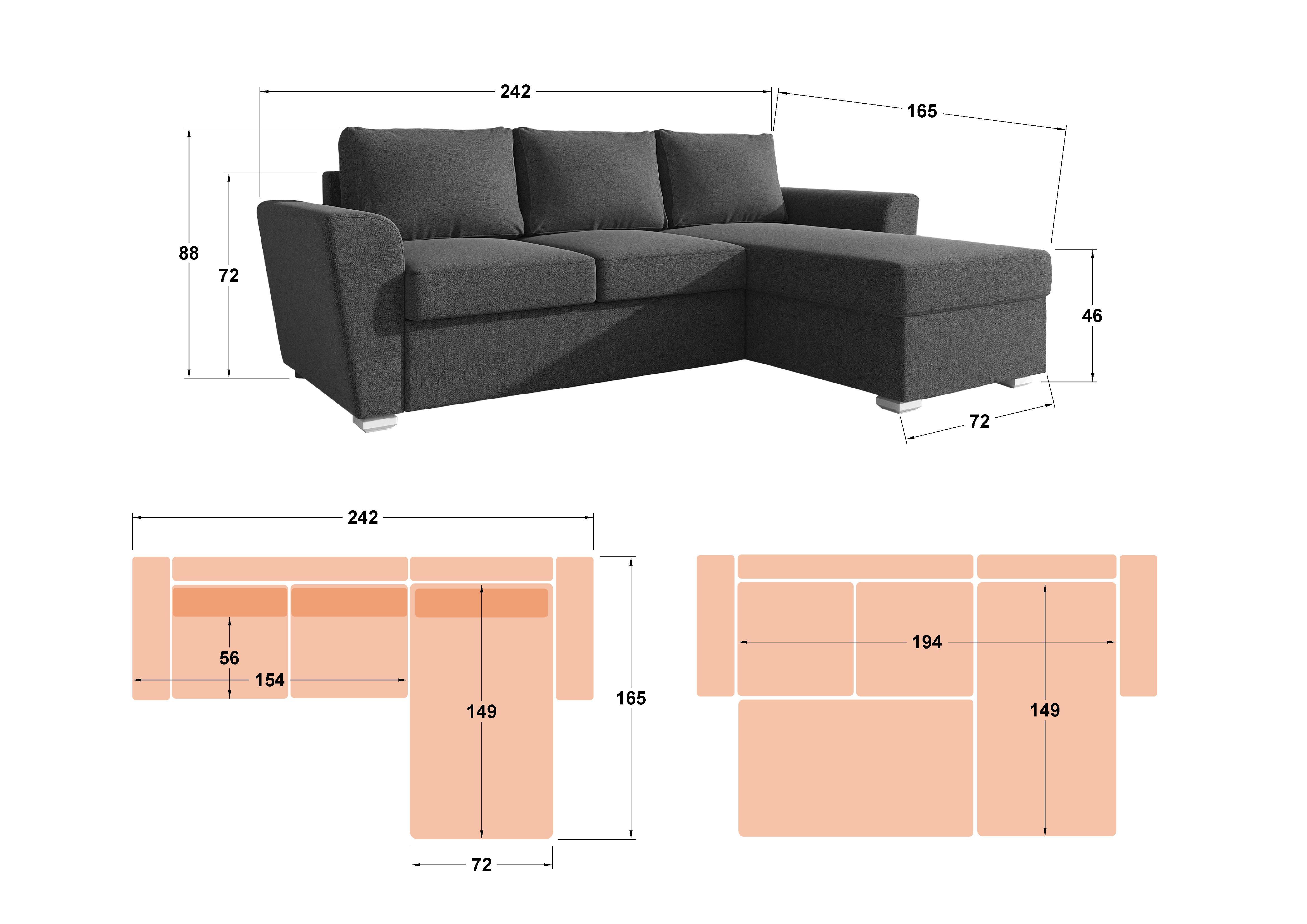 Coltar extensibil Michelangelo Ultra, antracit  2
