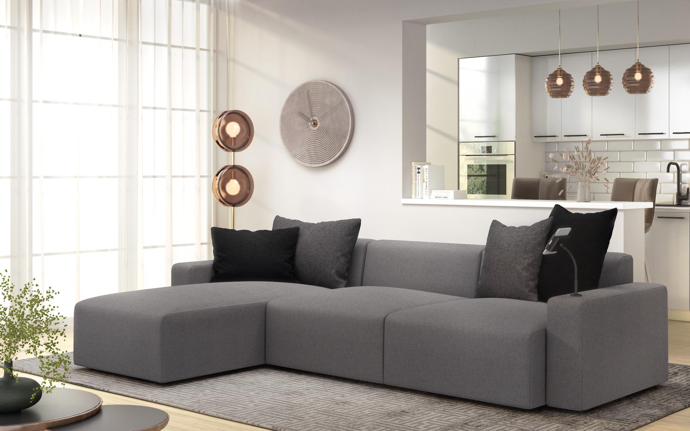 Coltar modular Bredo Smart, gri  3