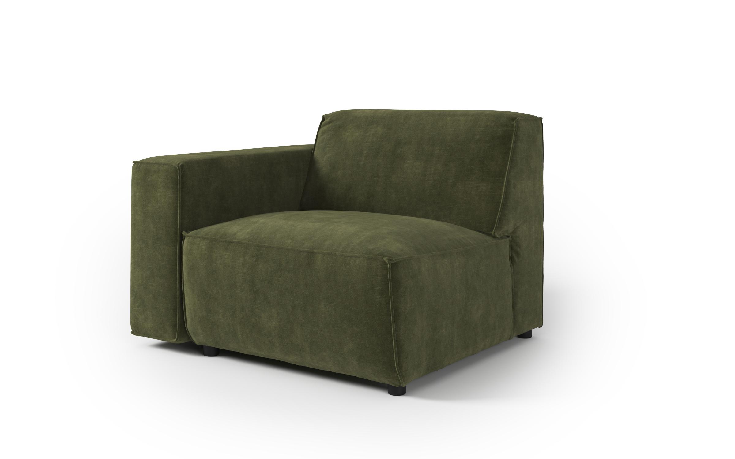 Fotoliu din coltar modular Verso, verde inchis  2