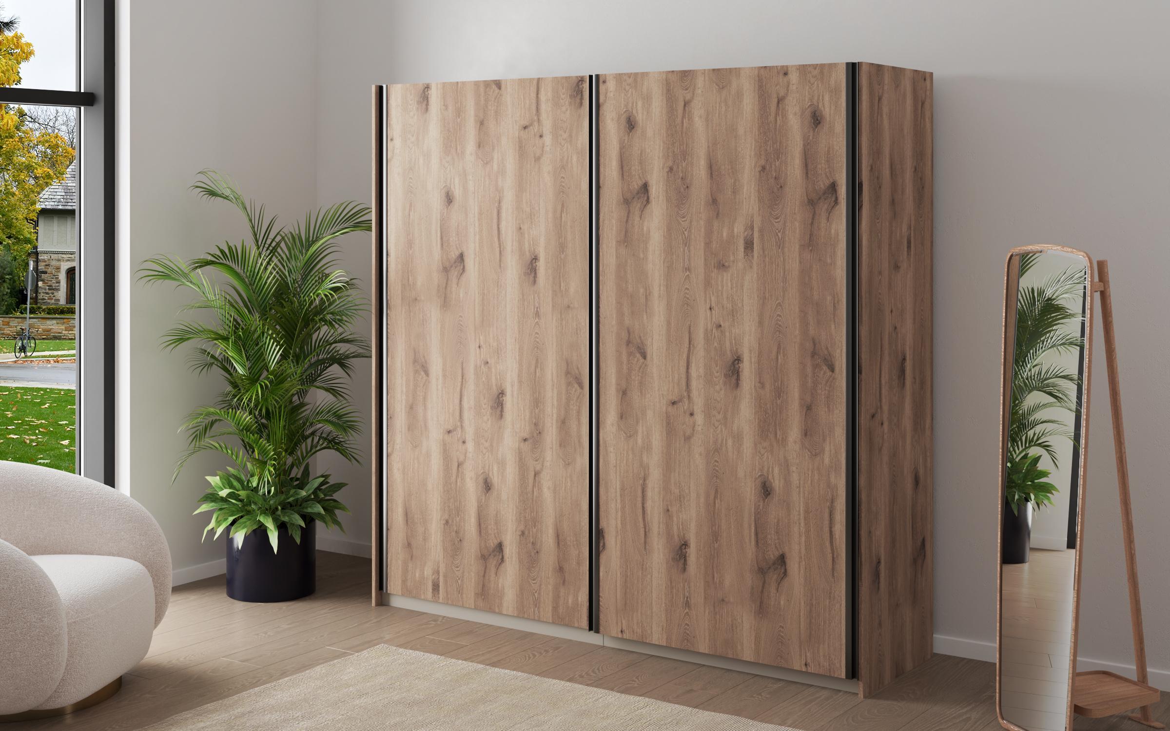 Dulap modular Soho Slide 200, stejar scandinav inchis  1