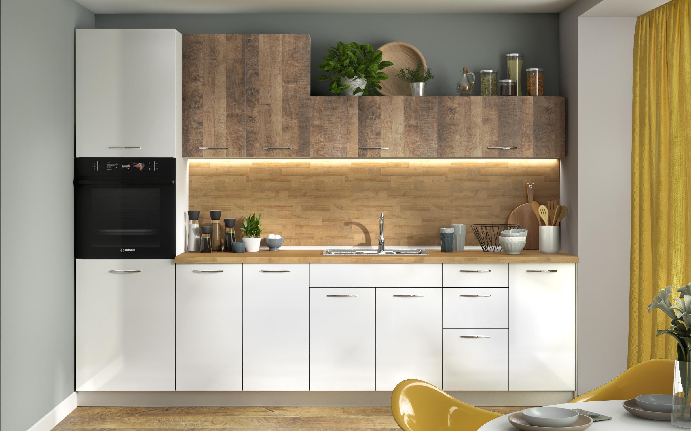 Dulap de bucatarie Dakota 09, alb lucios  2