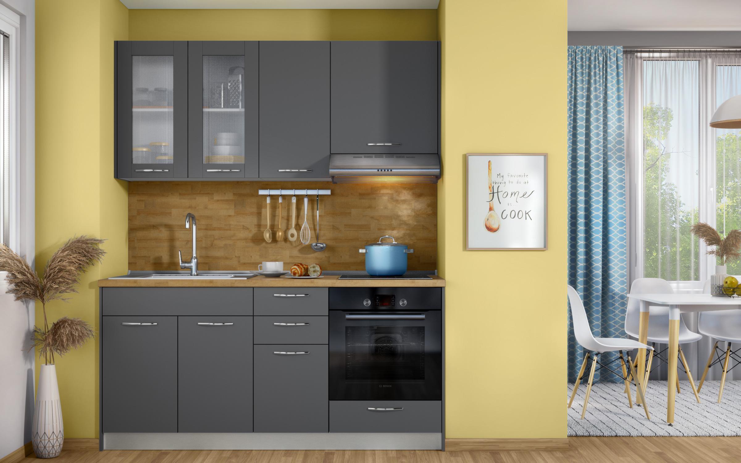 Usa pentru masina de spalat vase incorporabila Dakota 47, antracit mat  2