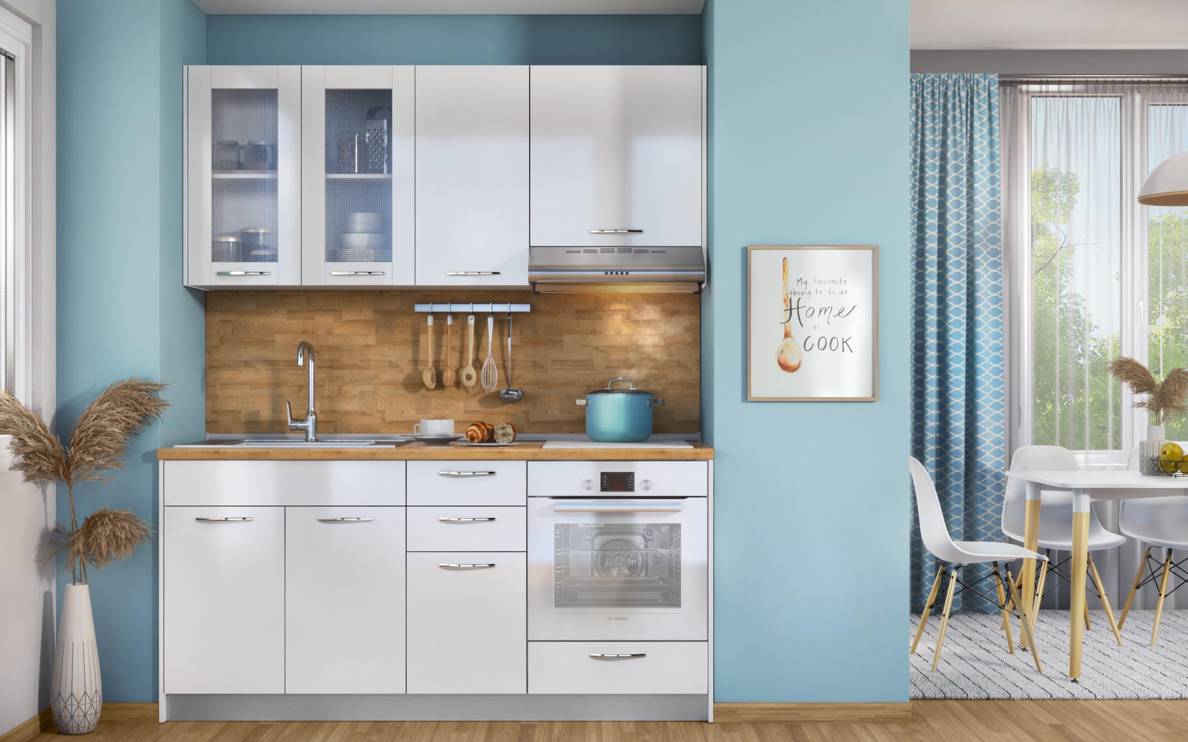 Dulap de bucatarie Dakota 10, alb lucios  2