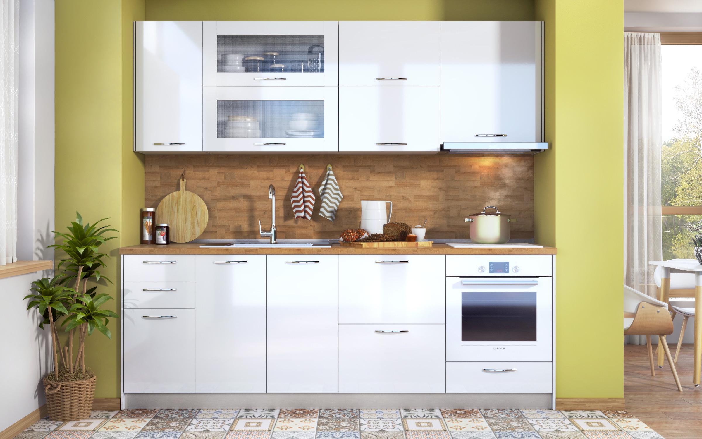 Dulap de bucatarie Dakota 25, alb lucios  3