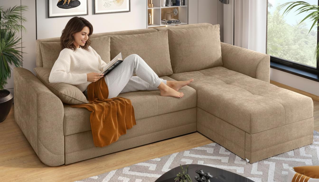 Coltar extensibil Modus, bej deschis  3