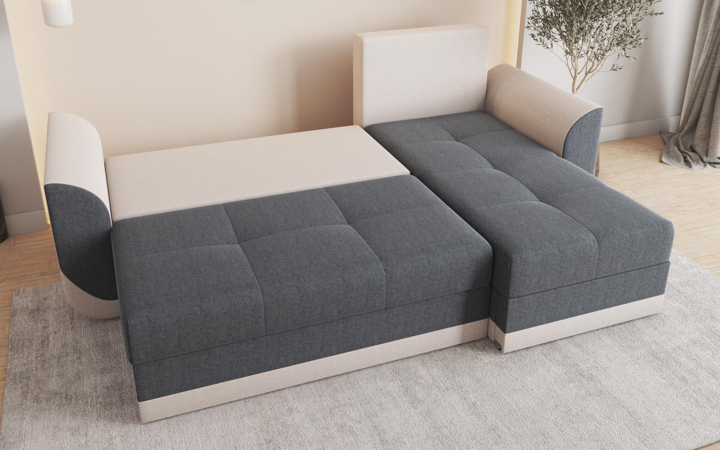 Coltar extensibil Sven, gri inchis + bej  6