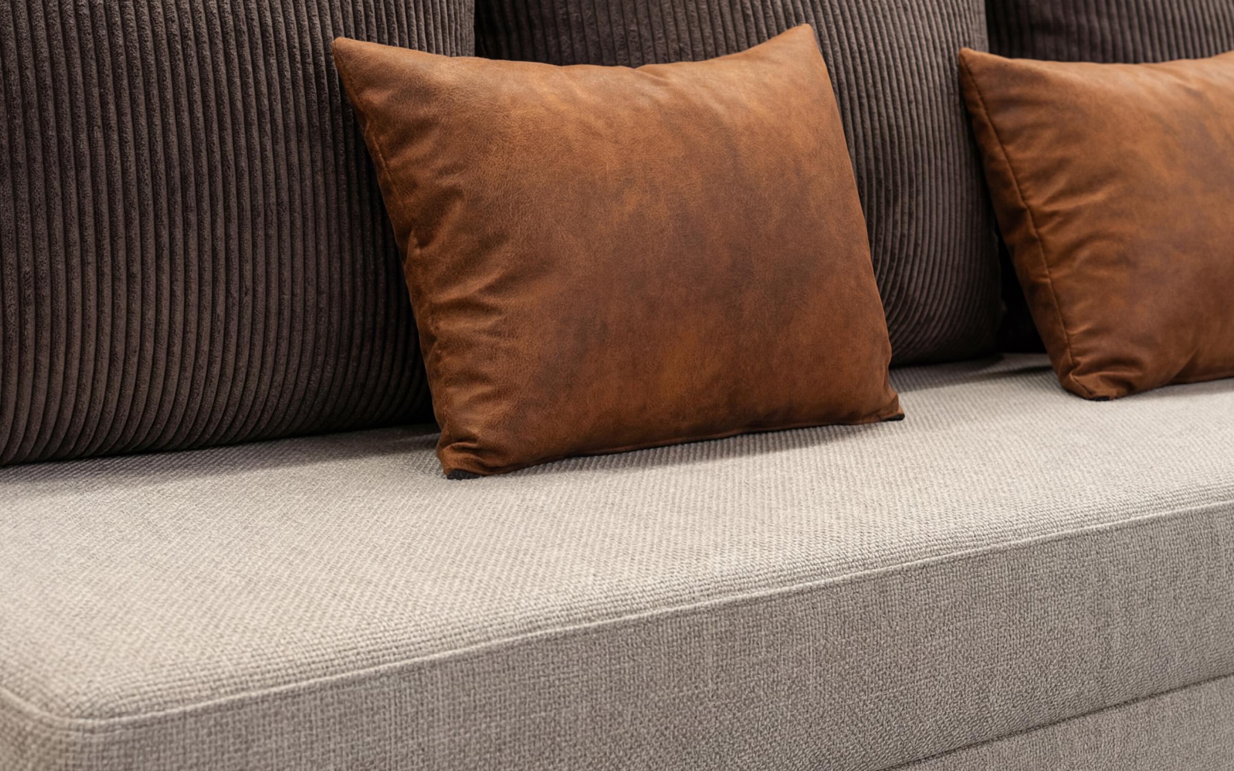 Раскладной диван Монти, бежевый + светло-коричневый + коричневый  3