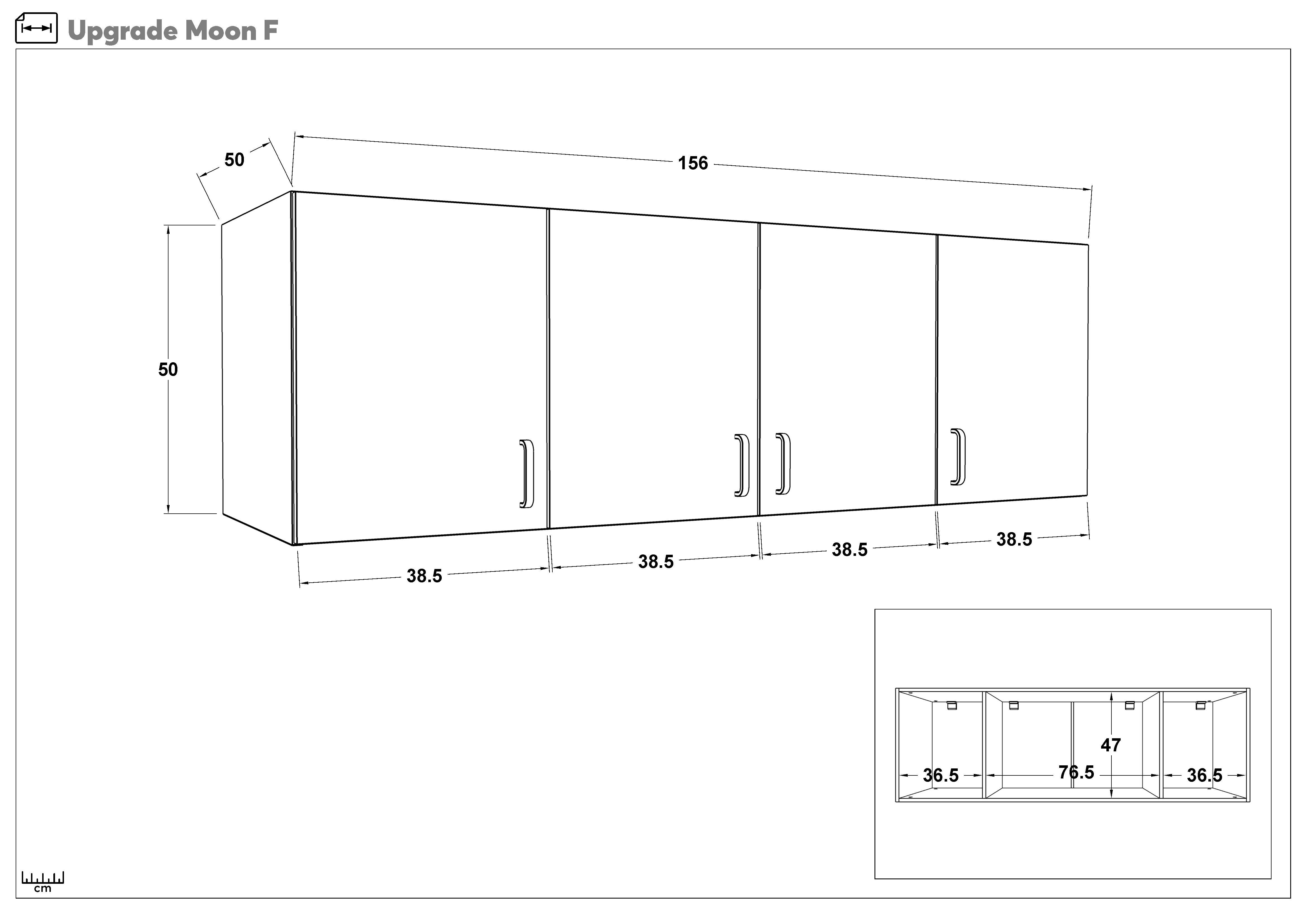 Corp suprapozabil pentru dulap Moon, wenge  2