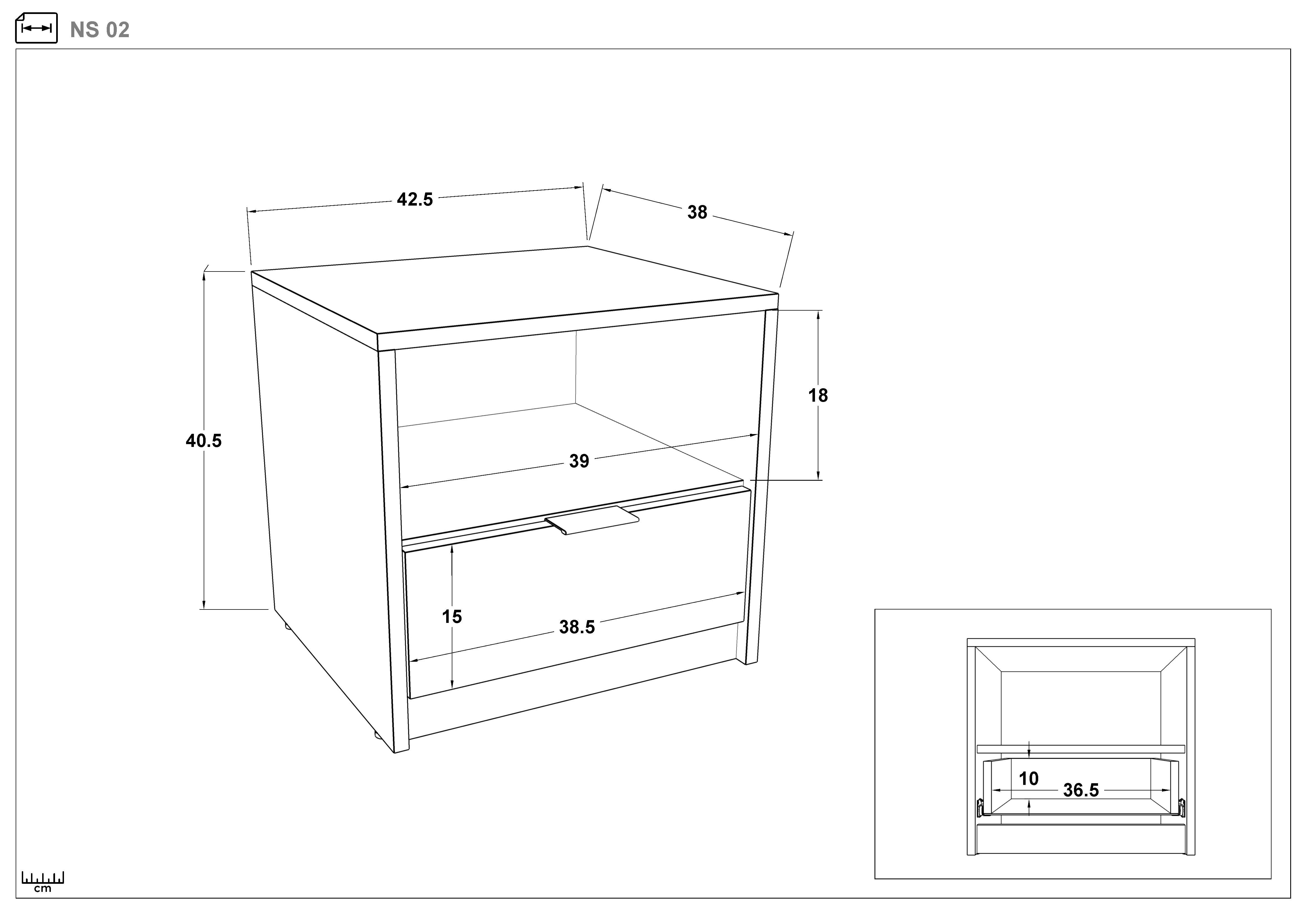 Спальный гарнитур под матрас 160/200 Торонто, темный скандинавский дуб + белый матовый  8