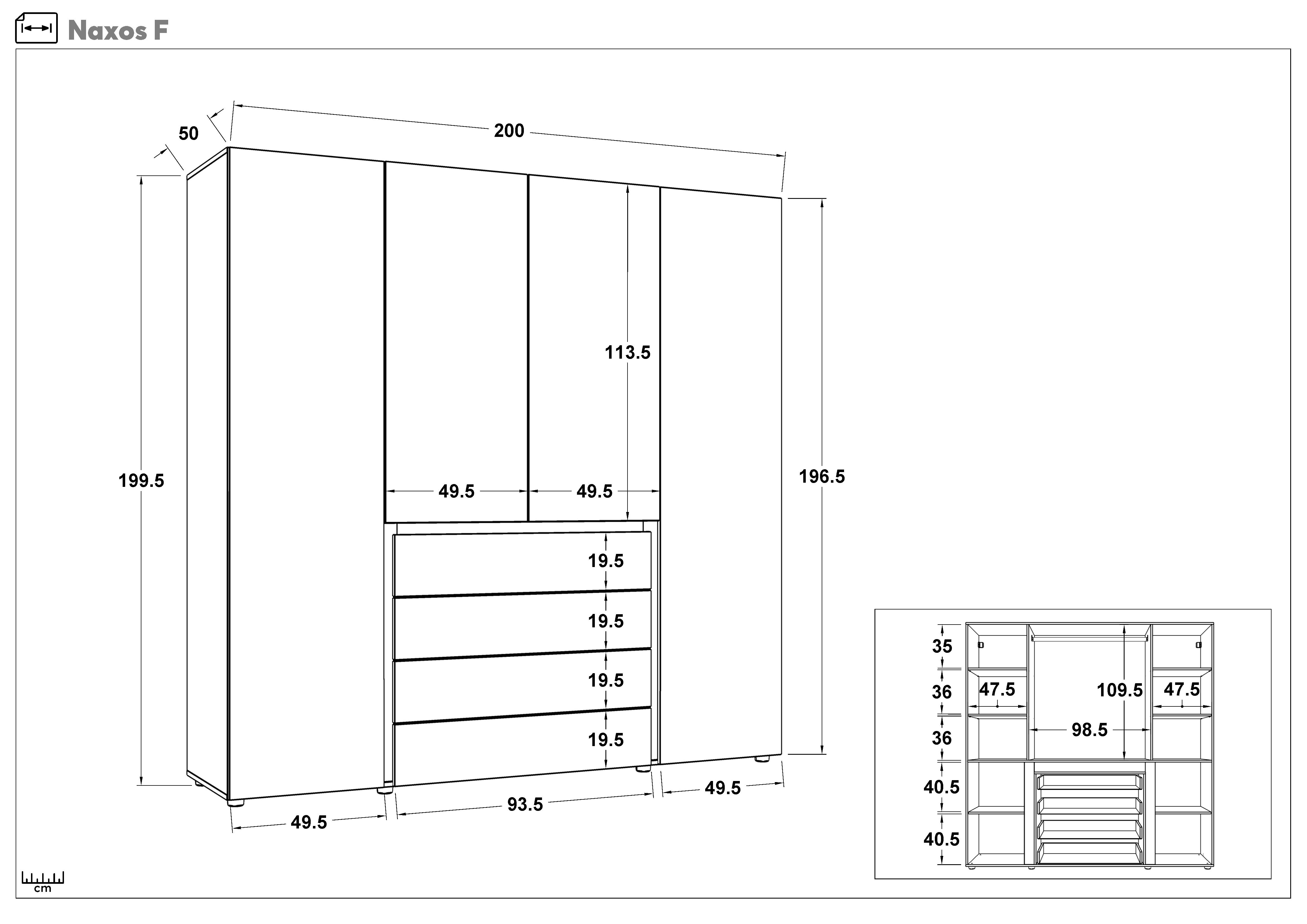 Dulap Naxos, stejar evoc + Magma  2