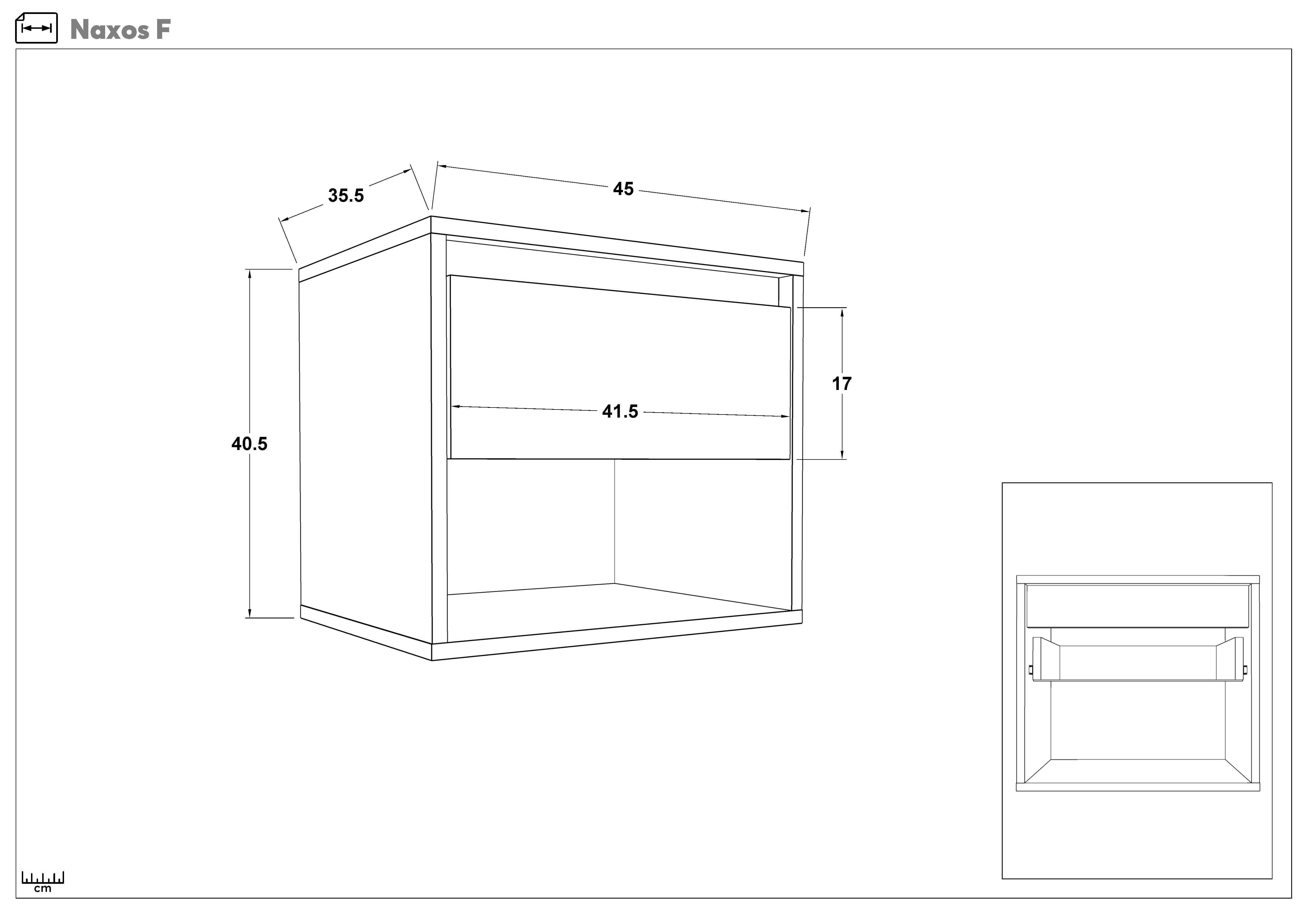 Set dormitor 160/200 Naxos  + saltea, stejar evoc + Magma  3