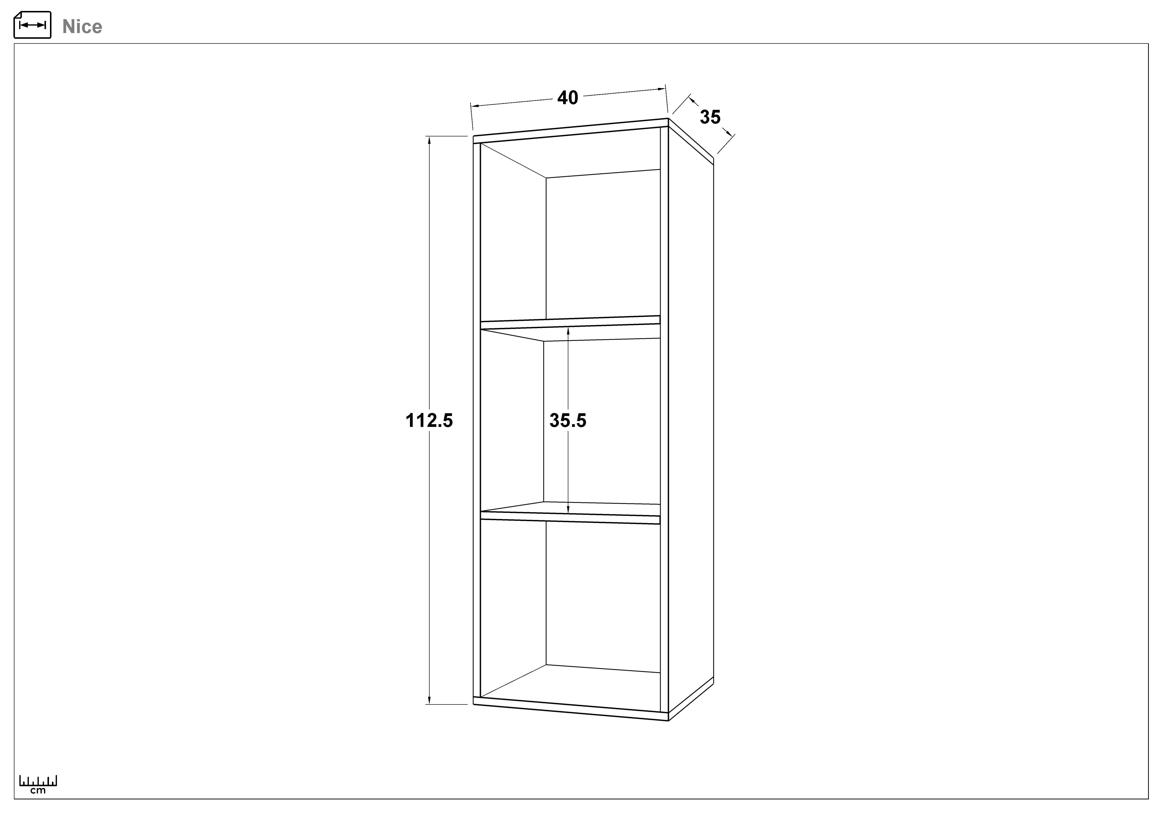 Etajera Nita, stejar wotan  2