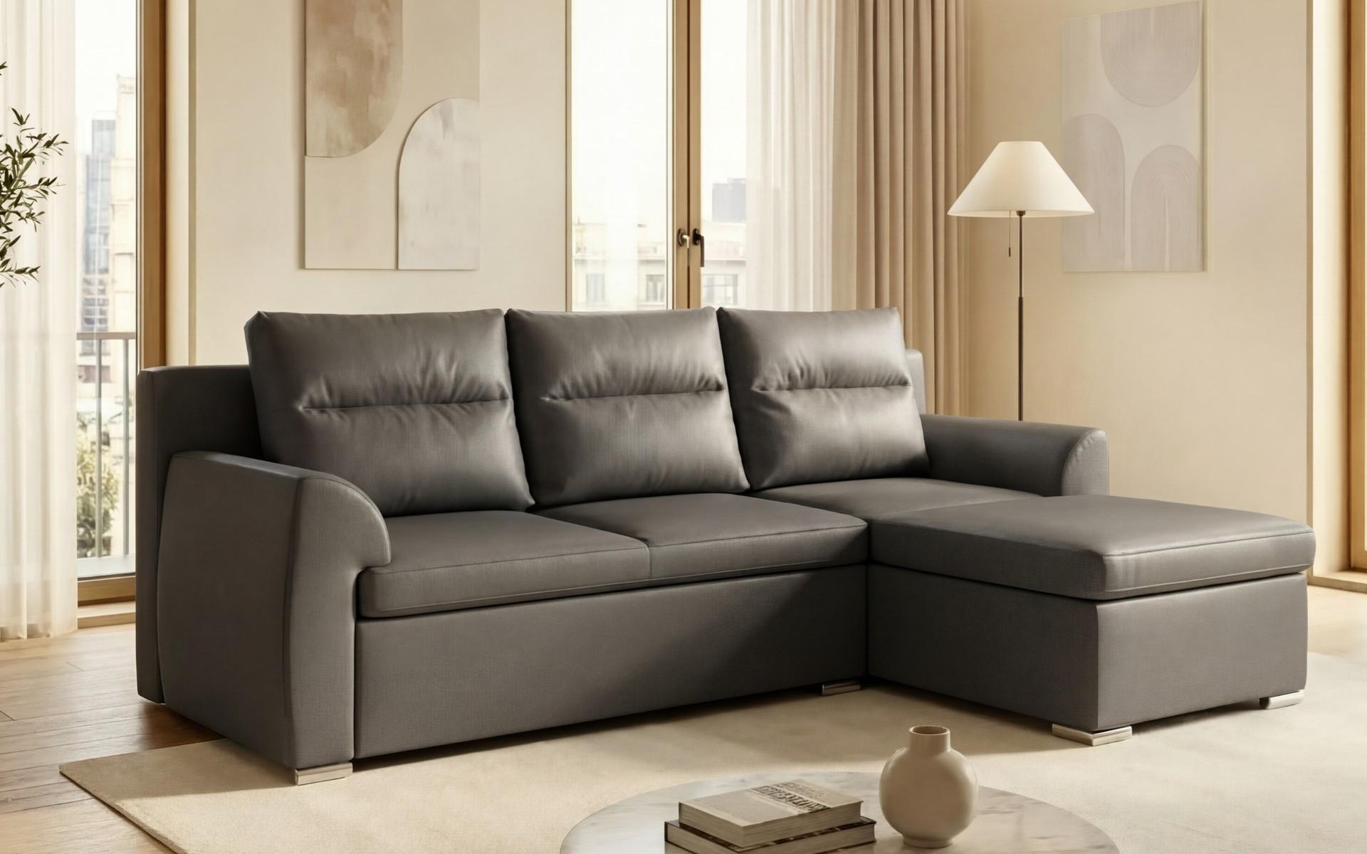 Coltar extensibil Nolan, gri-maroniu  3