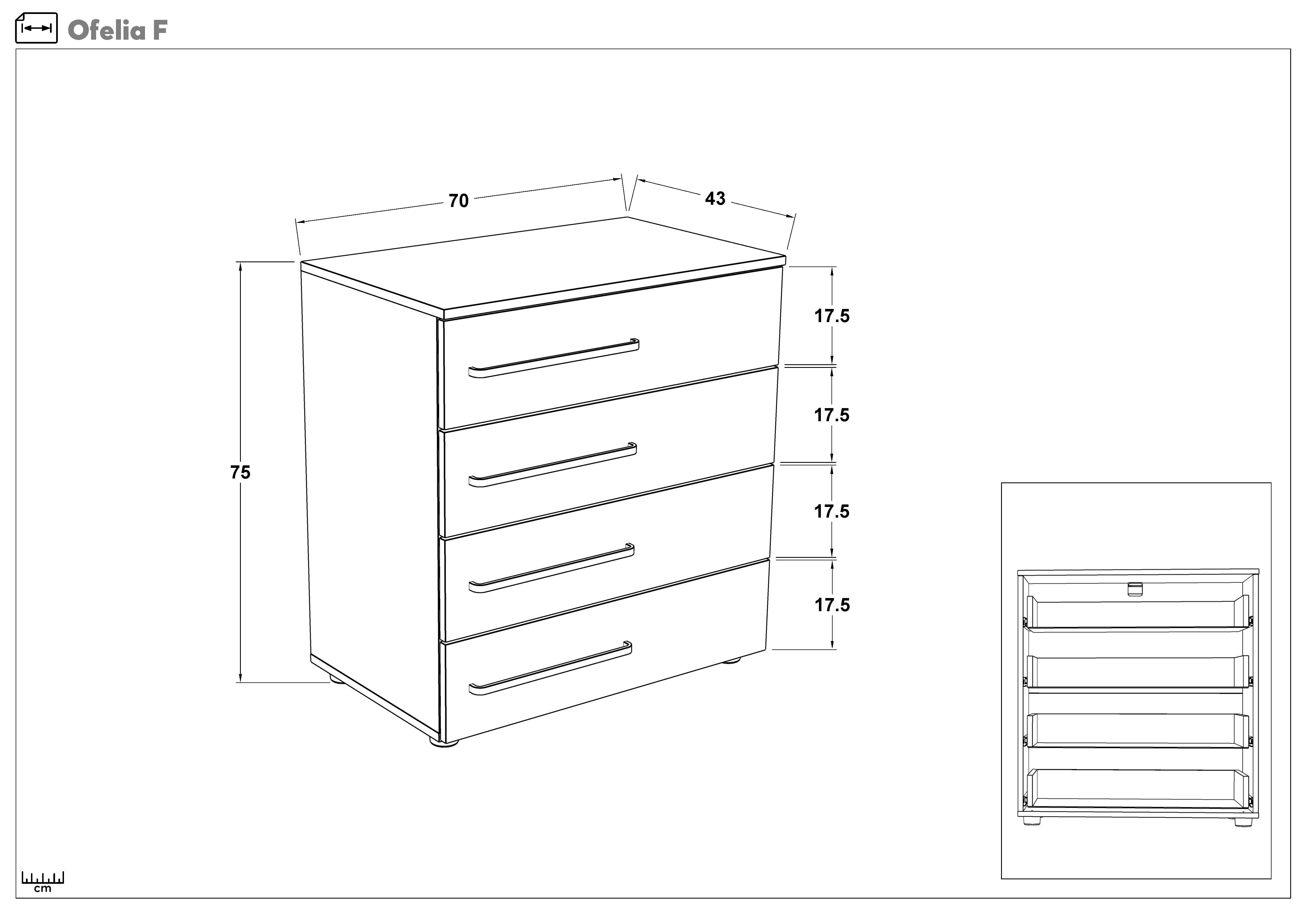 Comoda Ofelia, stejar scandinav deschis  2