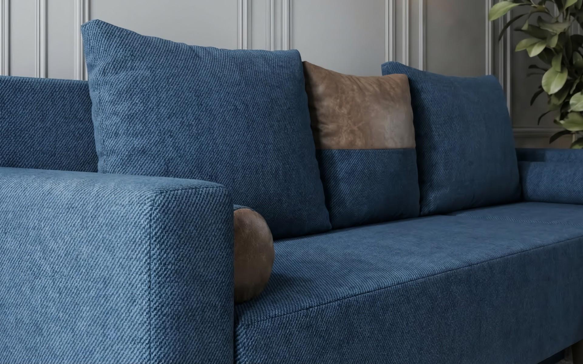 Coltar extensibil Oreon, albastru + maro  2