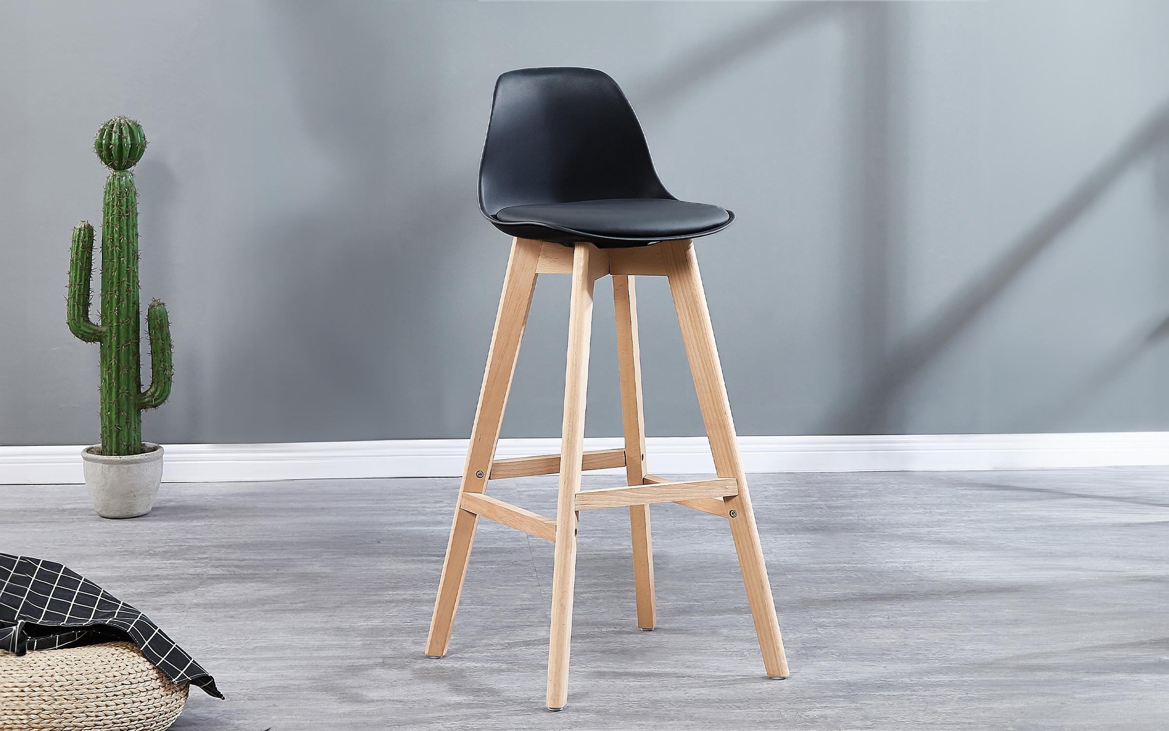 Scaun de bar Tielo, negru  1