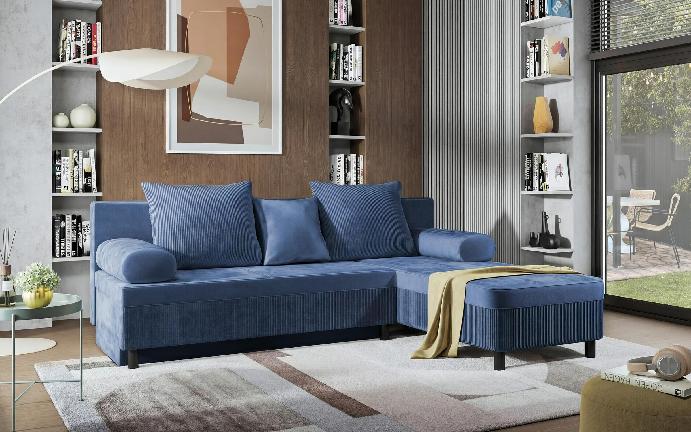 Coltar extensibil Delano, albastru  3