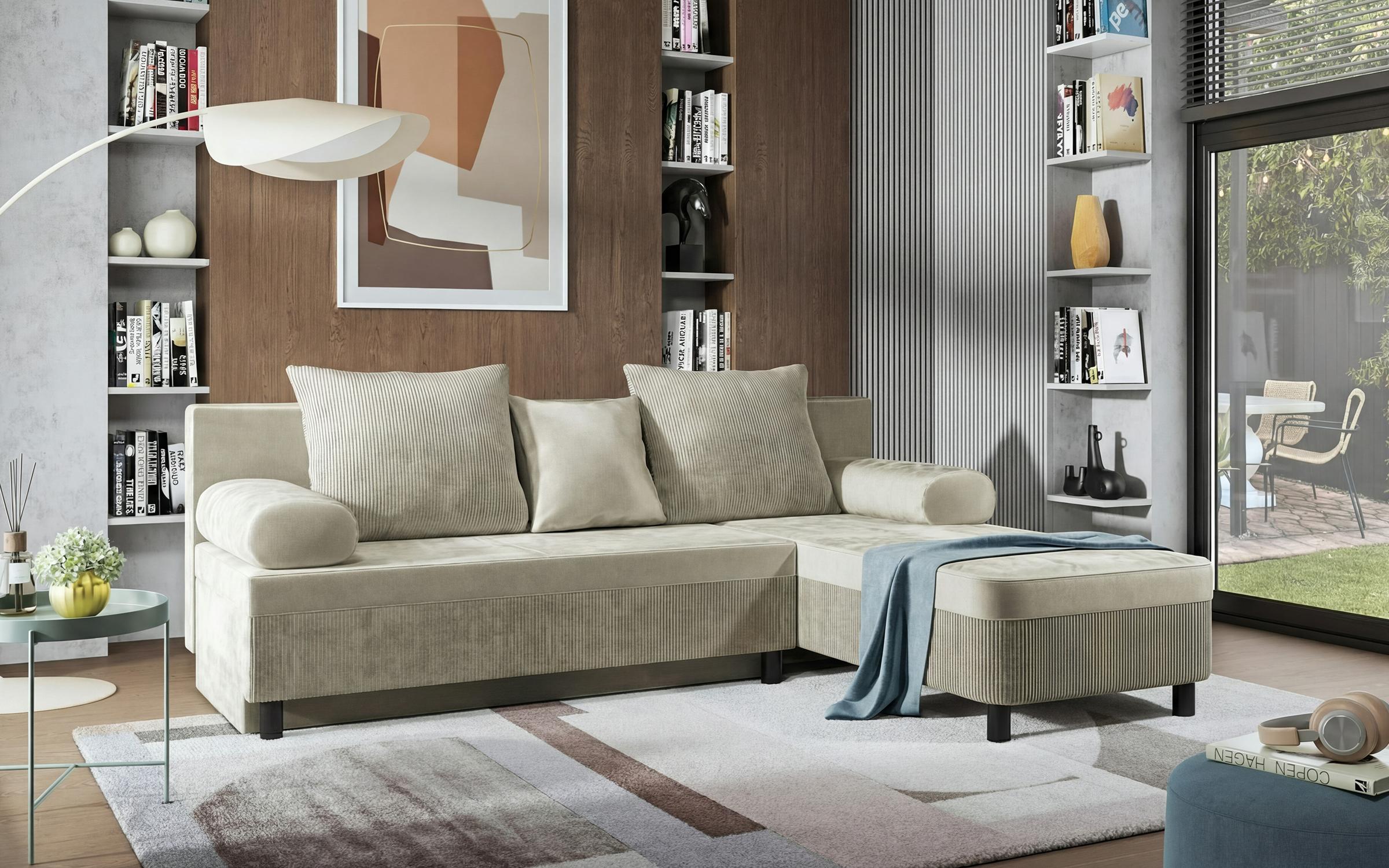 Coltar extensibil Delano, bej  3