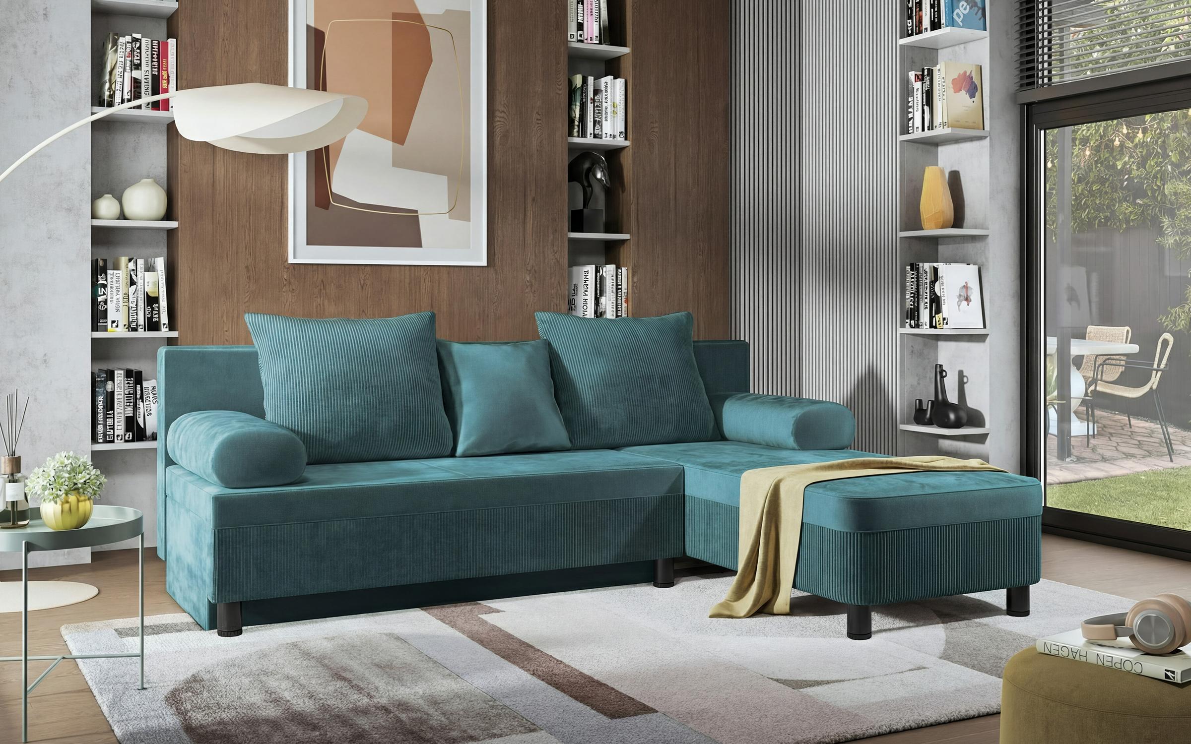 Coltar extensibil Delano, turcoaz  3