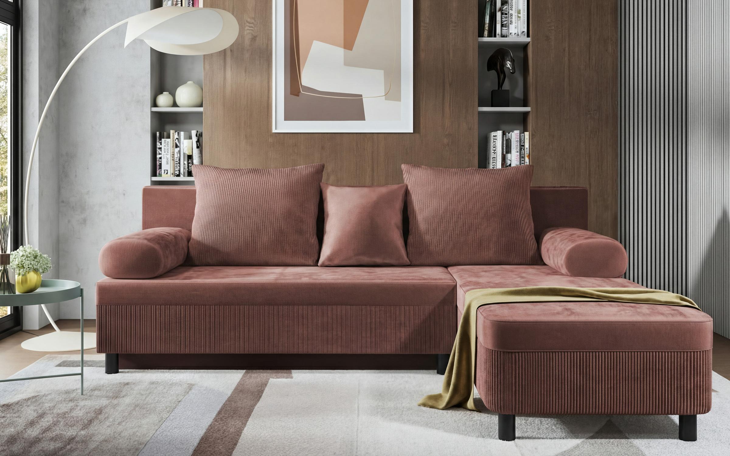 Coltar extensibil Delano, roz  1