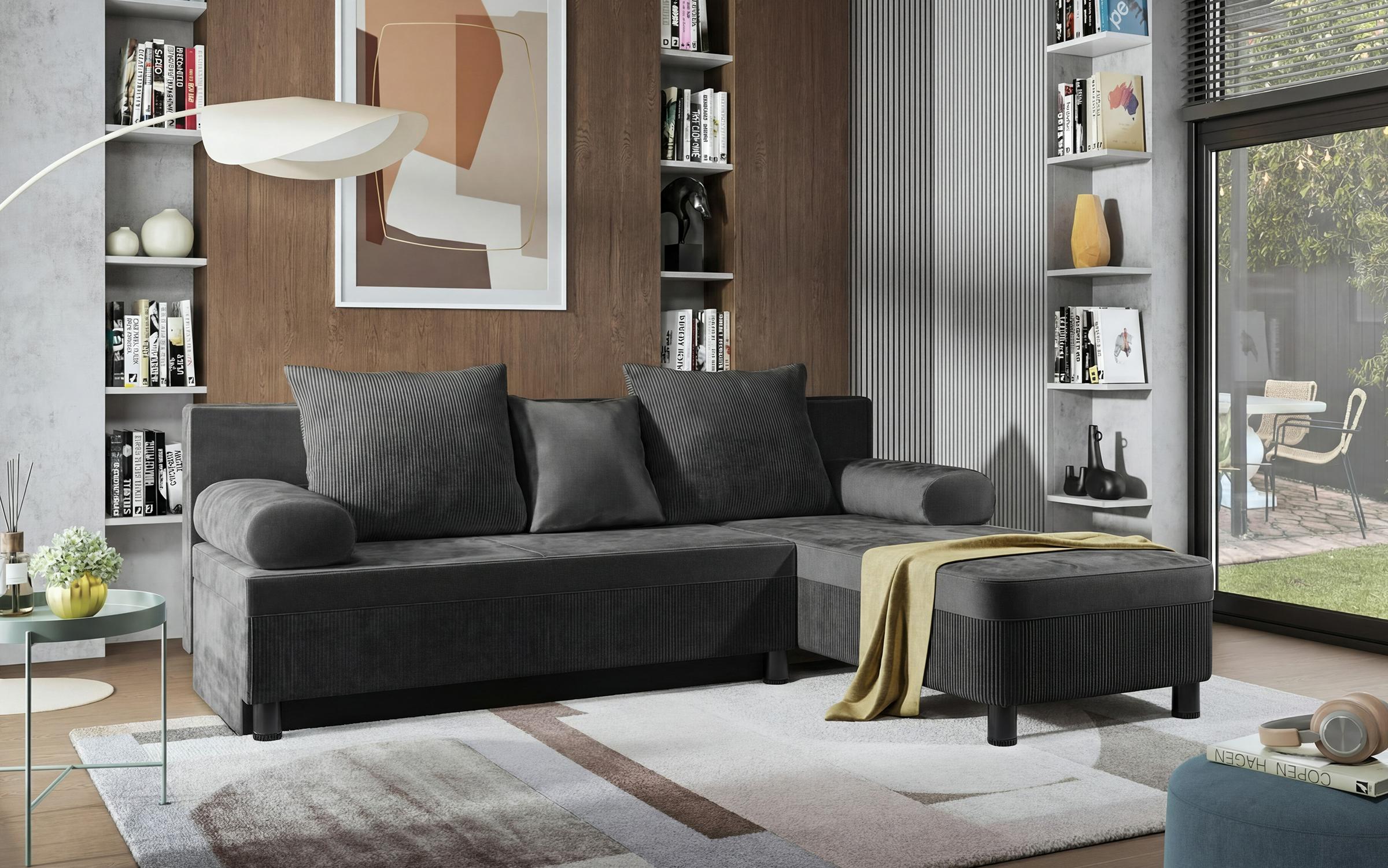 Coltar extensibil Delano, gri inchis  3