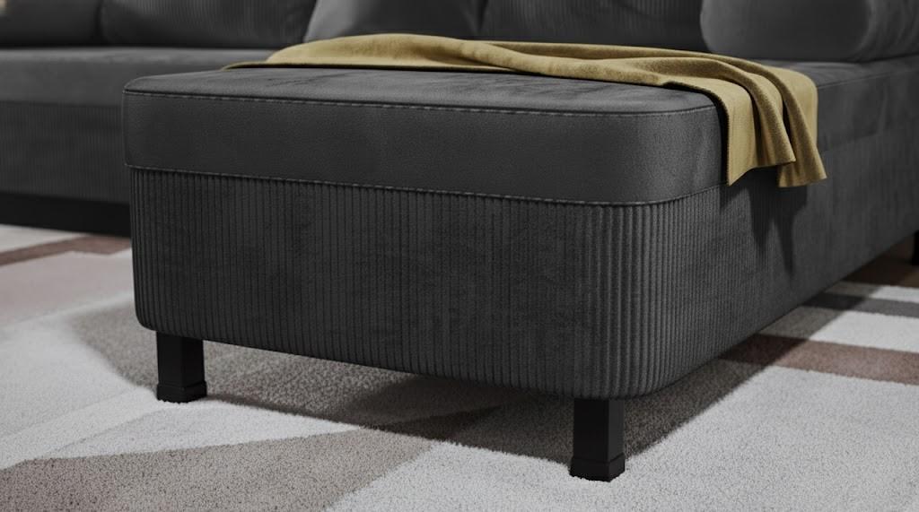 Coltar extensibil Delano, gri inchis  4