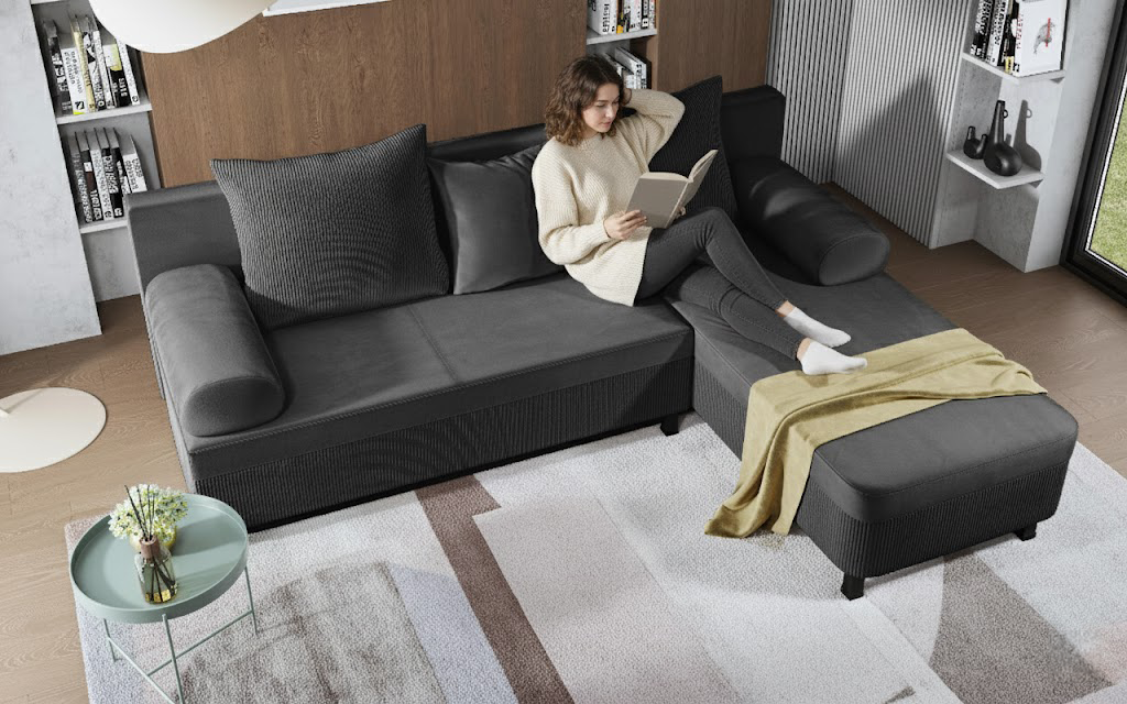 Coltar extensibil Delano, gri inchis  2