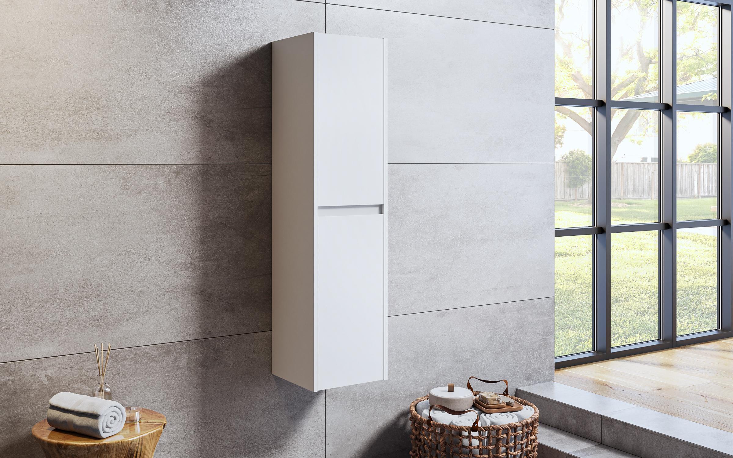 Dulap coloana PVC pentru baie, alb  1