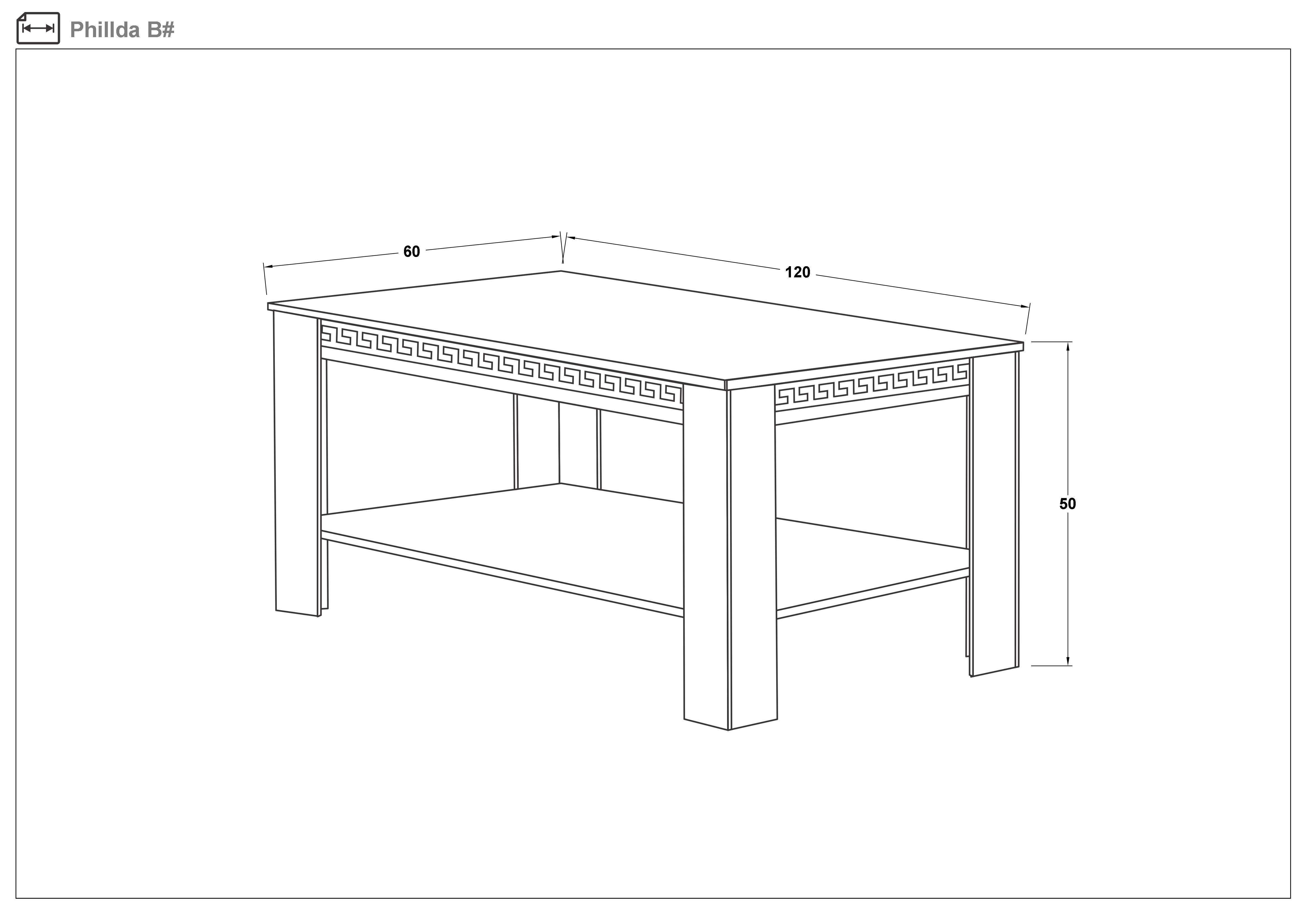 Masuta de cafea Filda, stejar scandinav deschis  2