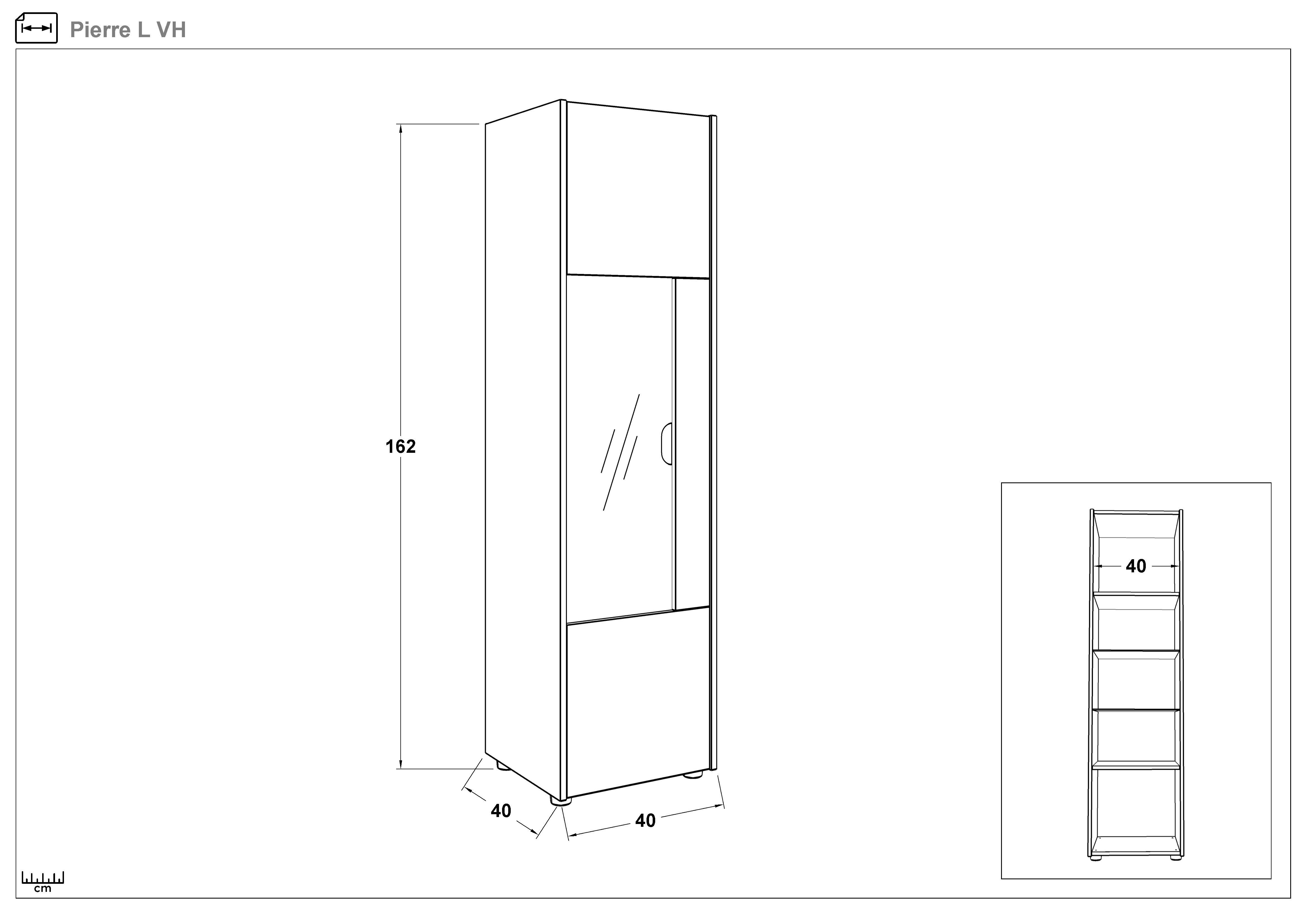 Biblioteca vitrina Pier L, alb lucios + stejar evoc  2