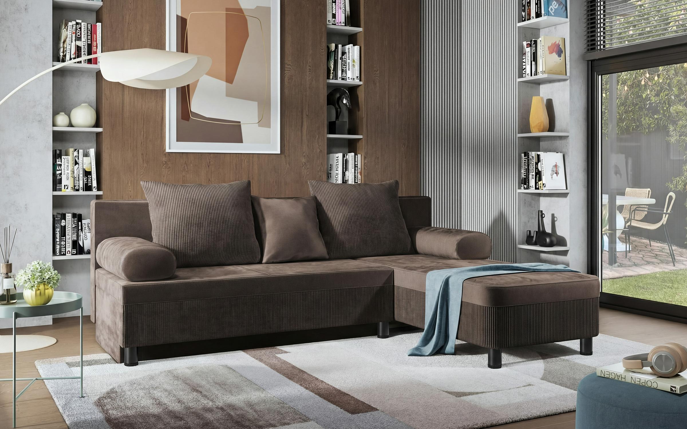 Coltar extensibil Delano, maro inchis  3