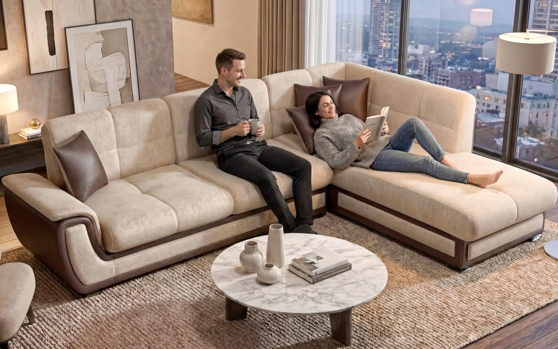 Coltar extensibil + mecanism click- clack Princess II, bej inchis + piele maro  9