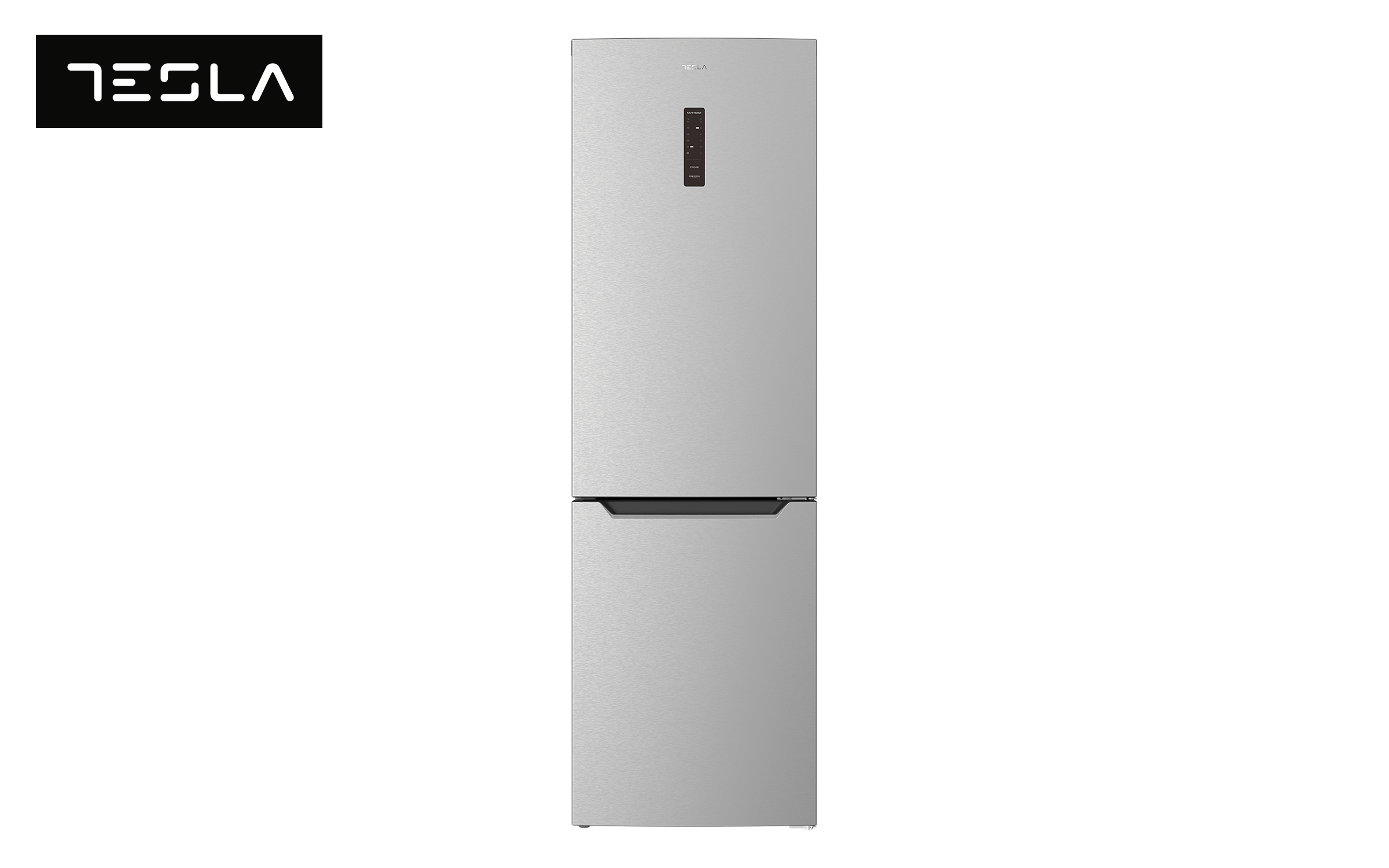 Combina frigorifica TESLA RC3400FHXE, inox  1