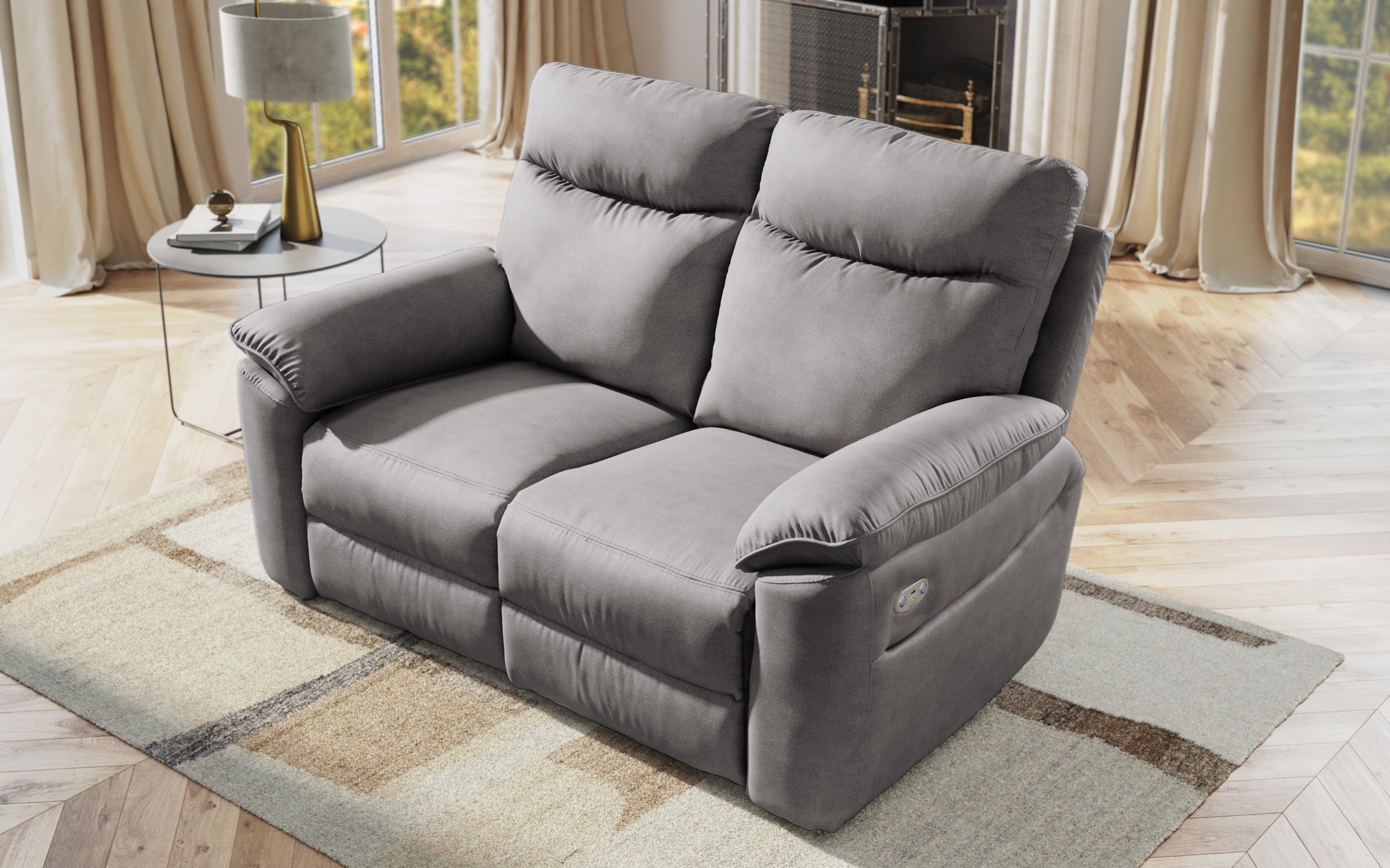 Recliner Adesto, cu doua locuri /cu mecanism electric/, gri  6